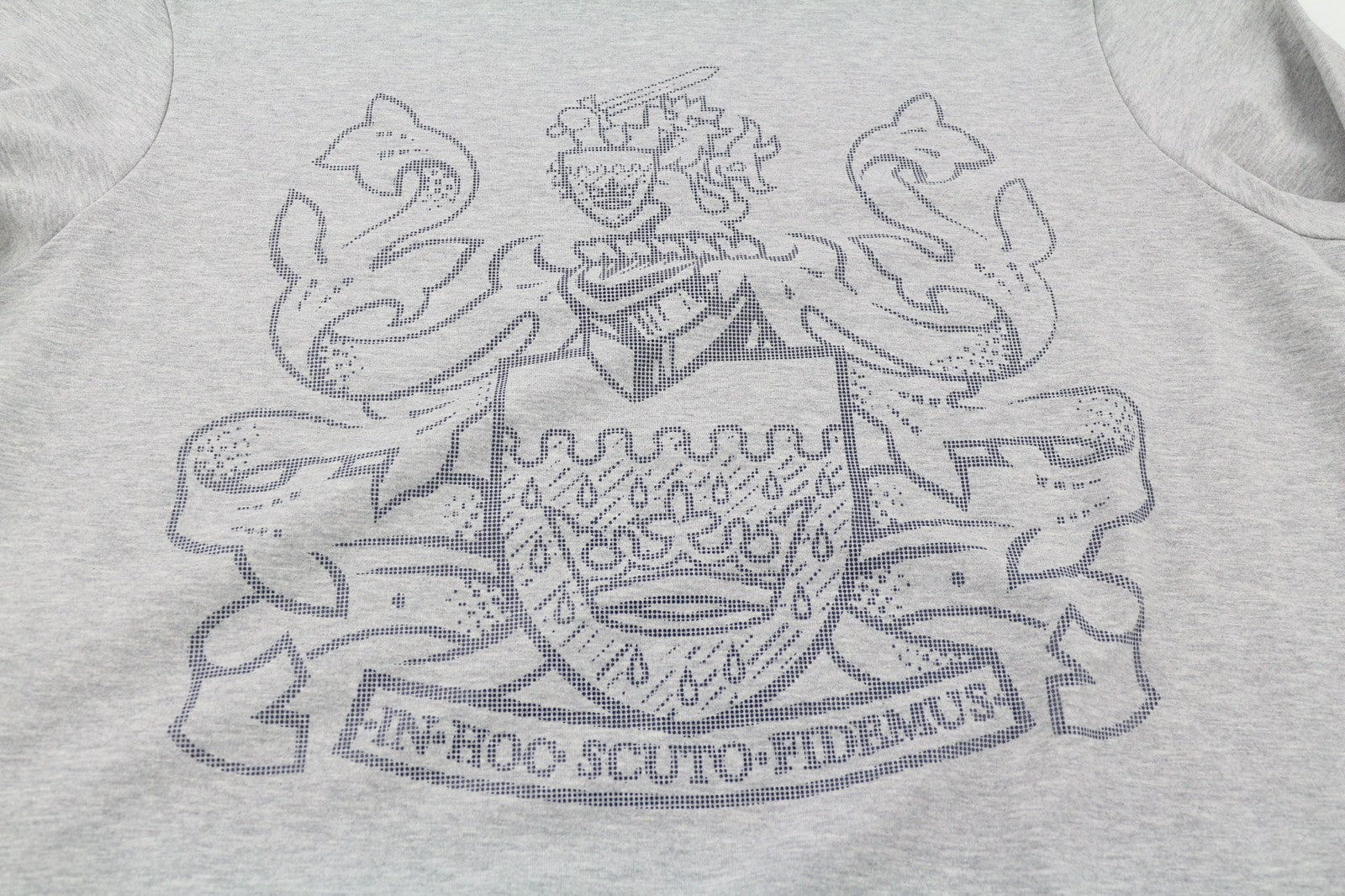 AQUASCUTUM FGIA28 Mens Sweatshirt 2XL Grey Melange Crew Pullover Long Sleeve