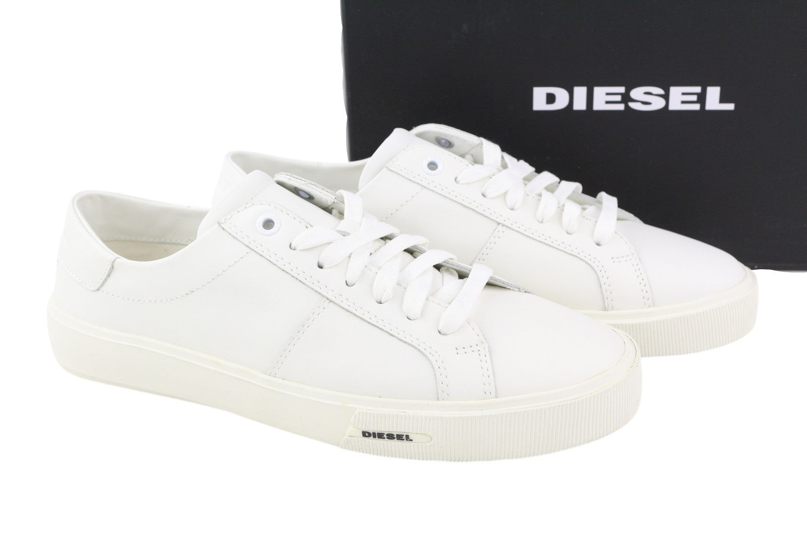 DIESEL S-Mydori LC W Women Sneakers EU40 White Leather Low Top Laced RRP€200