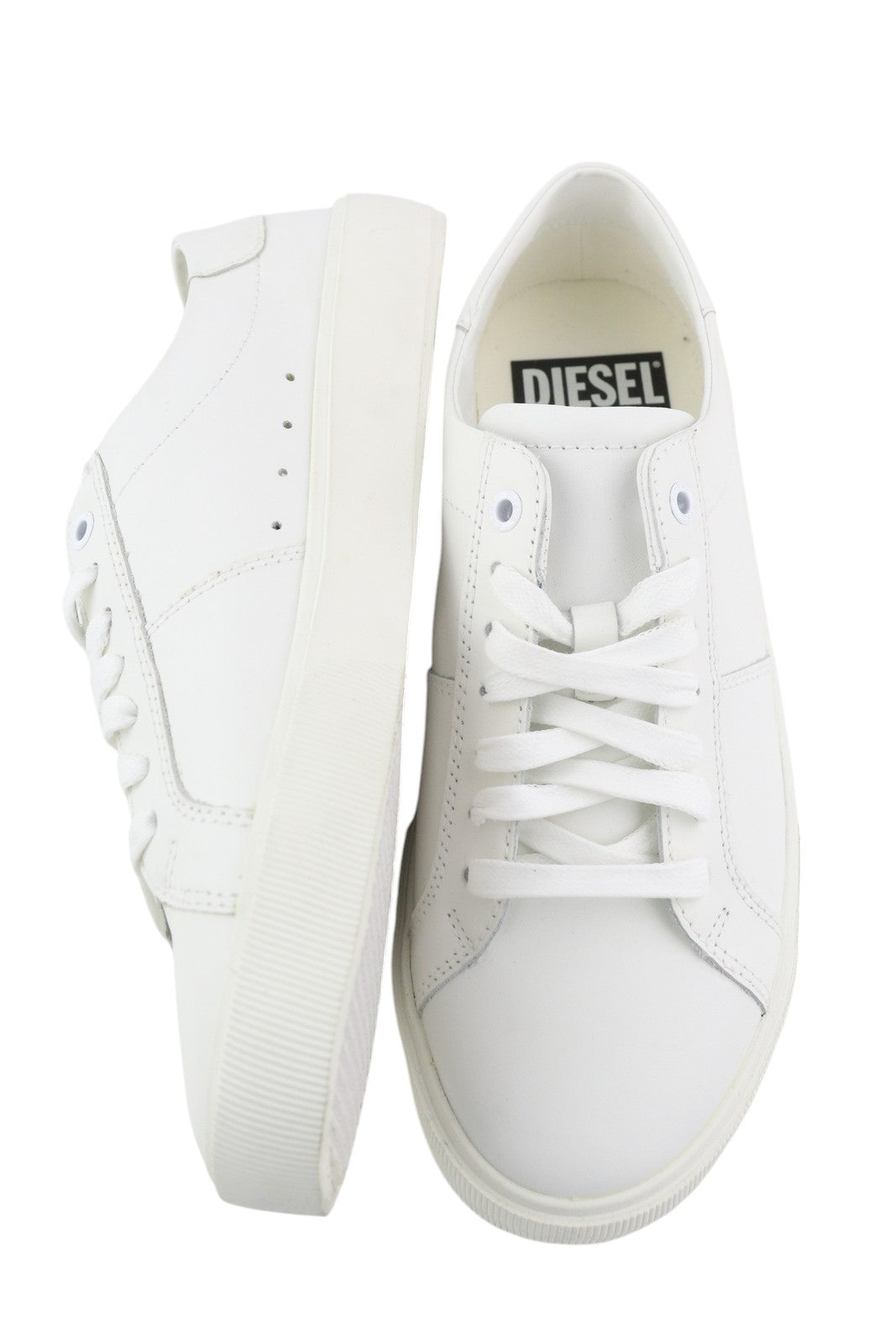 DIESEL S-Mydori LC W Women Sneakers EU40 White Leather Low Top Laced RRP€200