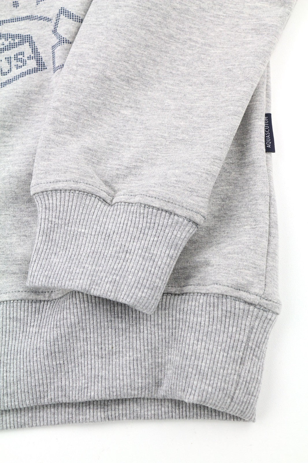 AQUASCUTUM FGIA28 Mens Sweatshirt M Grey Melange Crew Neck Pullover Long Sleeve