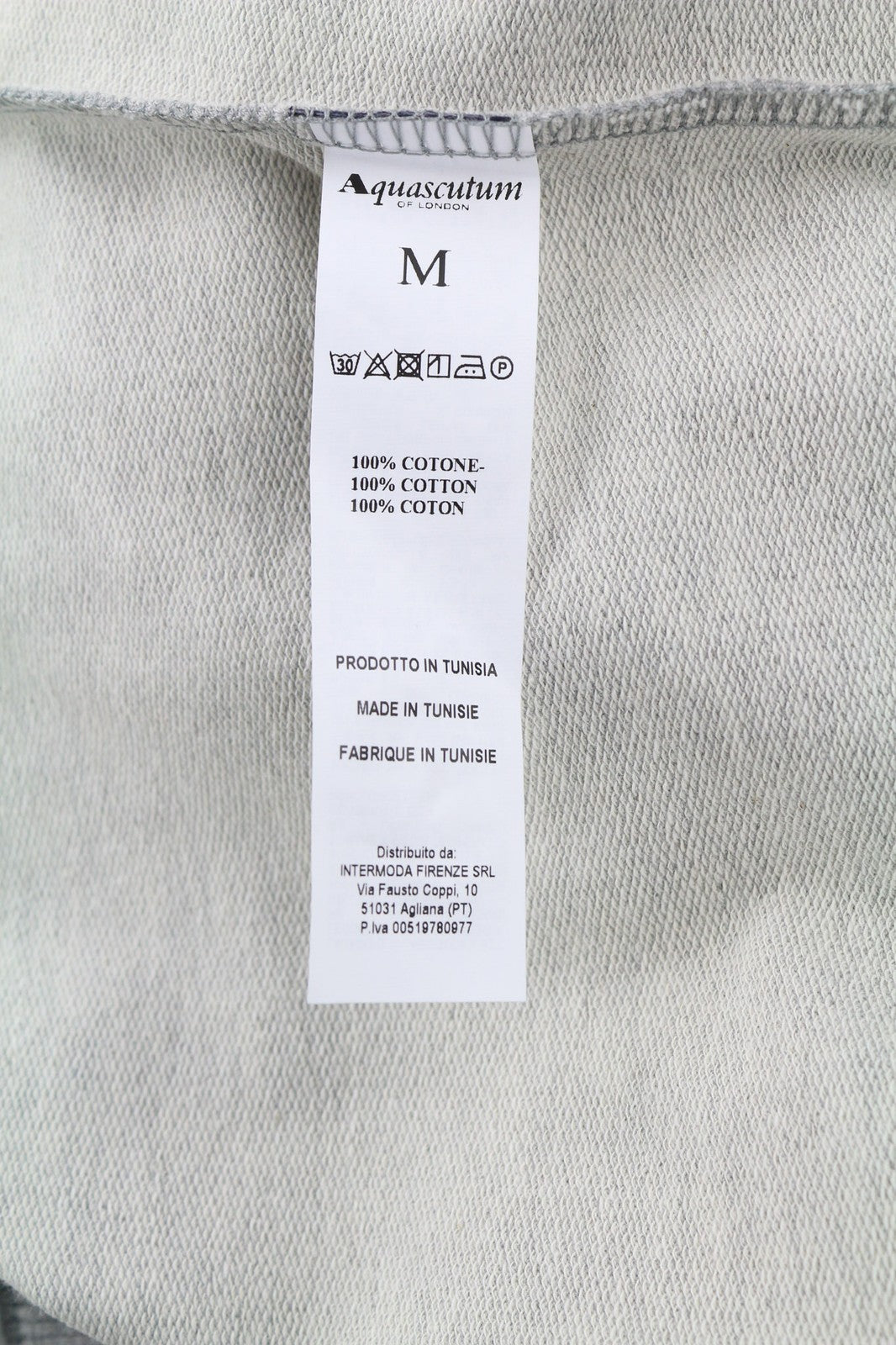 AQUASCUTUM FGIA28 Mens Sweatshirt M Grey Melange Crew Neck Pullover Long Sleeve