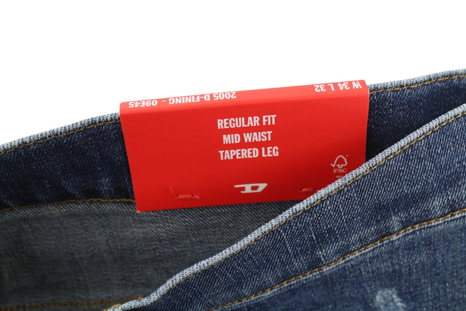 DIESEL 2005 D-Fining 09E45 Men Jeans W34/L32 Washed Blue Distress RRP€175