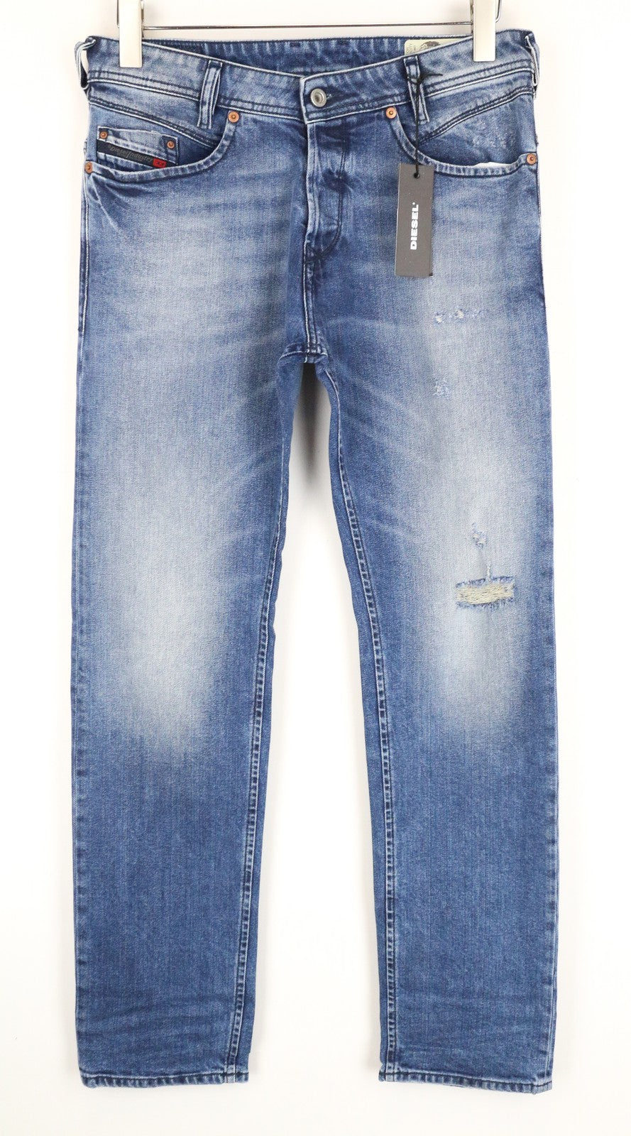 DIESEL Iakop R8Q1A W29 L32 Blue Tapered Denim Jeans Slim Fit Stretch for Men's