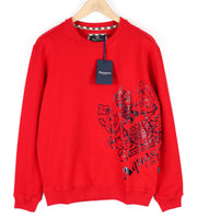 AQUASCUTUM FGIA27 Mens Sweatshirt L Red Crew Pullover Long Sleeve All Seasons