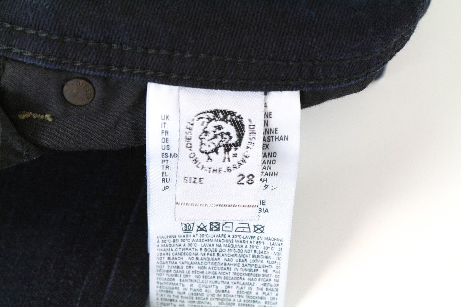 DIESEL Krayver R46D8 Slim Carrot Fit Men's Jeans Blue W28 L32 Cotton Stretch