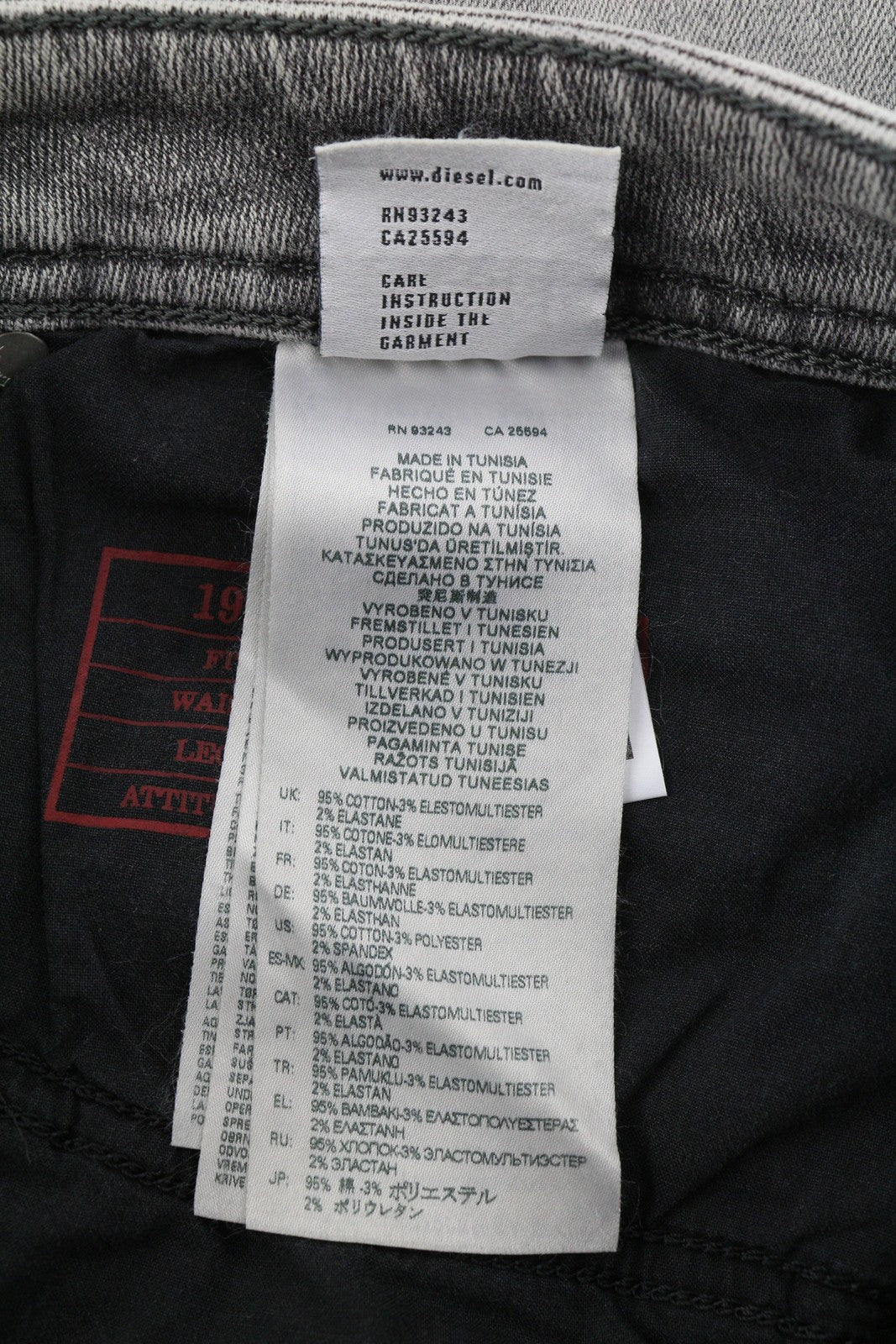 DIESEL 1979 Sleenker E9B97 Men Jeans W36/L30 Skinny Low Waist Distress RRP€250