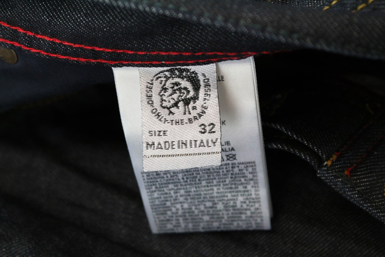 DIESEL Dagh 0088Z W32 L32 Men's Jeans Straight Fit Pure Cotton Blue 5-Pockets