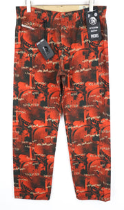 DIESEL D-Macs-SY1 069KR Straight Fit W34 L32 Men Jeans Red Cotton Printed Style
