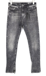 DIESEL Deepzip 084WQ W29 L32 Men's Slim Carrot Jeans Washed Grey Cotton Stretch