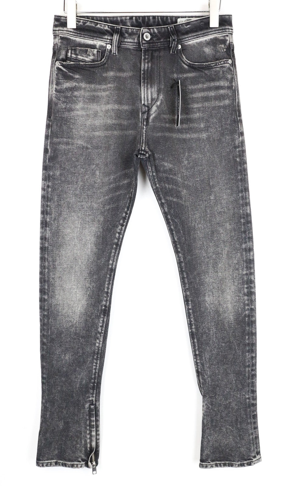 DIESEL Deepzip 084WQ W29 L32 Men's Slim Carrot Jeans Washed Grey Cotton Stretch