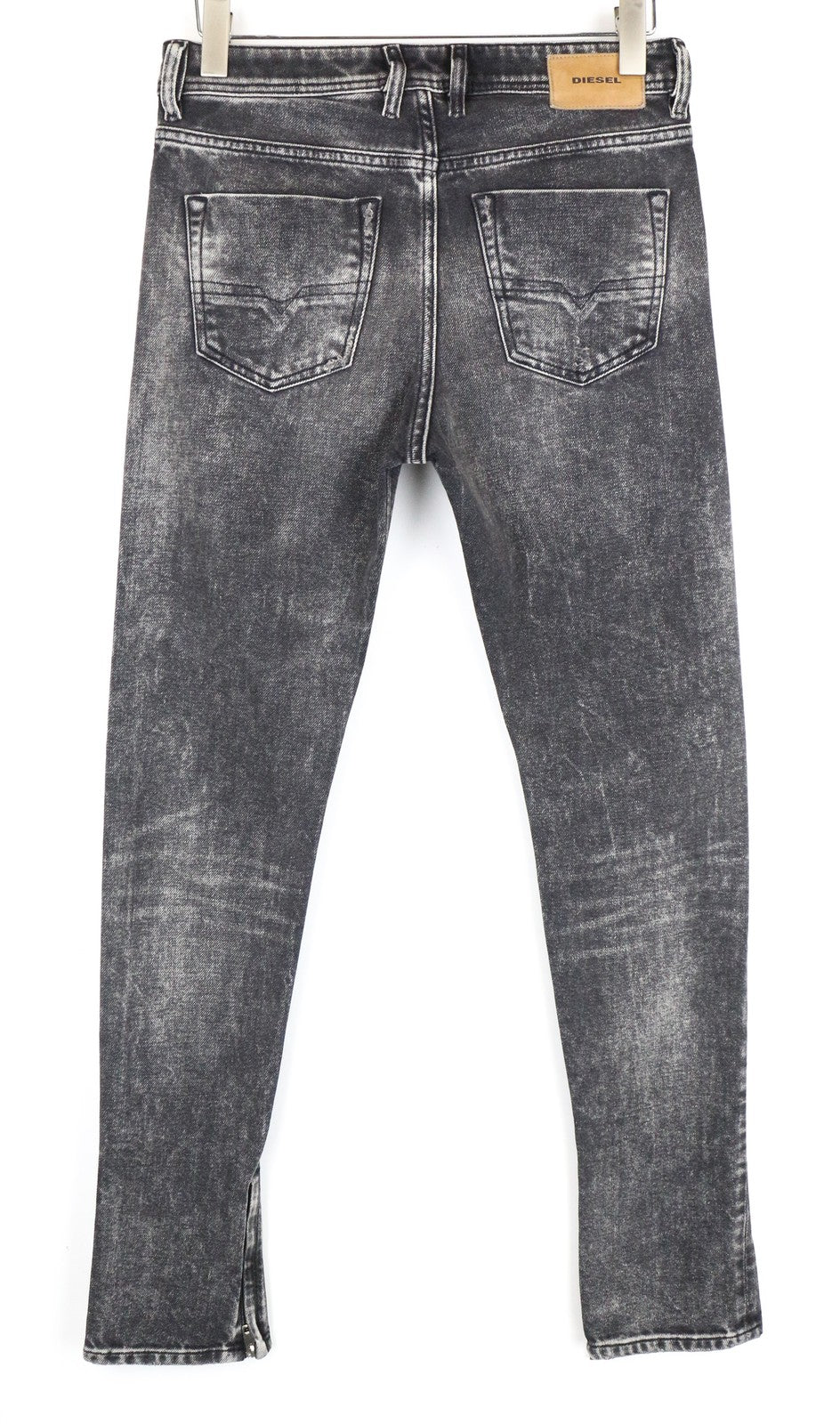 DIESEL Deepzip 084WQ W29 L32 Men's Slim Carrot Jeans Washed Grey Cotton Stretch