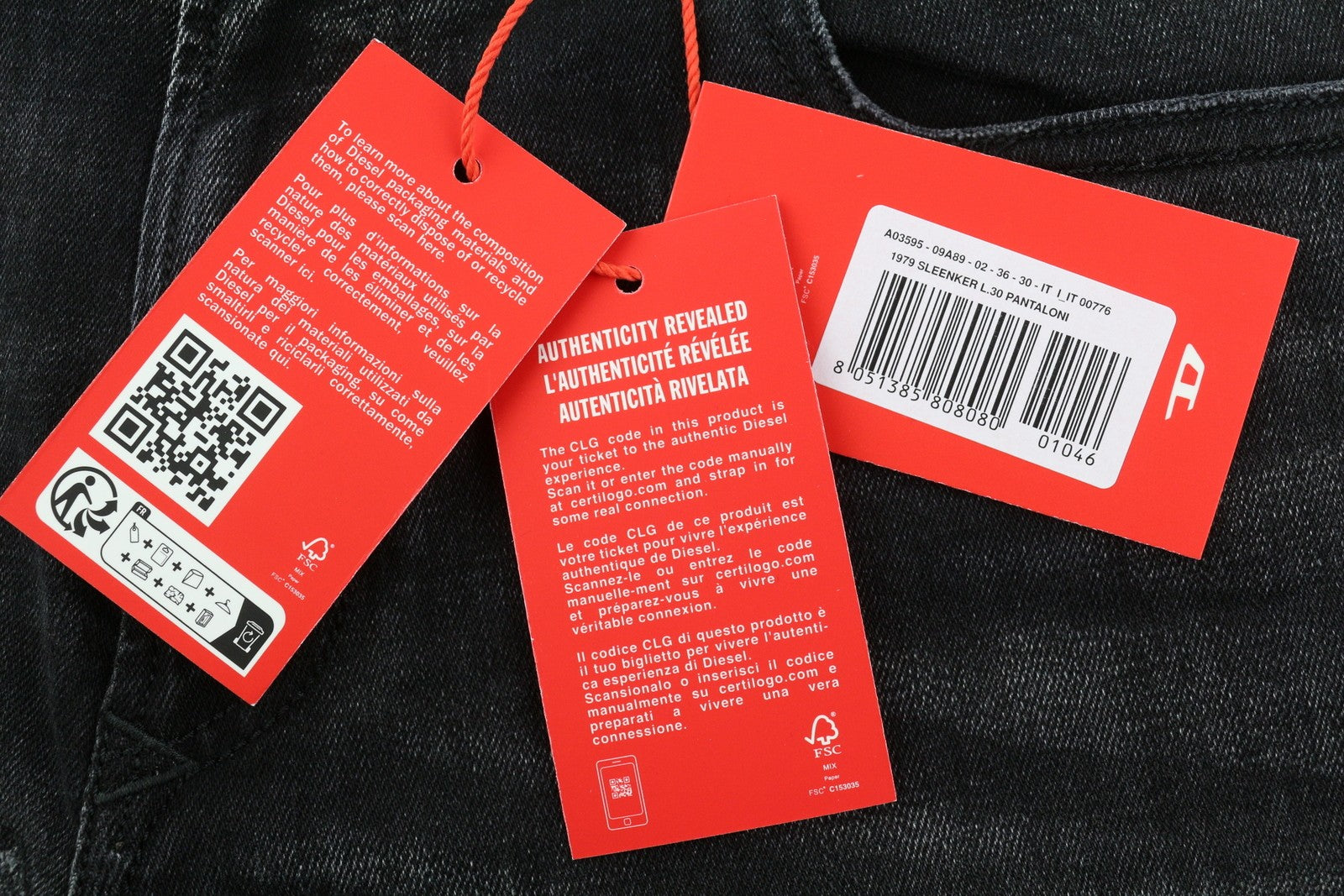 DIESEL 1979 Sleenker 09A89 Men Jeans W36/L30 Skinny Distress Black RRP€275