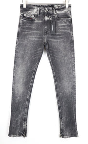 DIESEL Deepzip 084WQ W27 L32 Men's Jeans Grey Carrot Slim Fit Washed Cotton