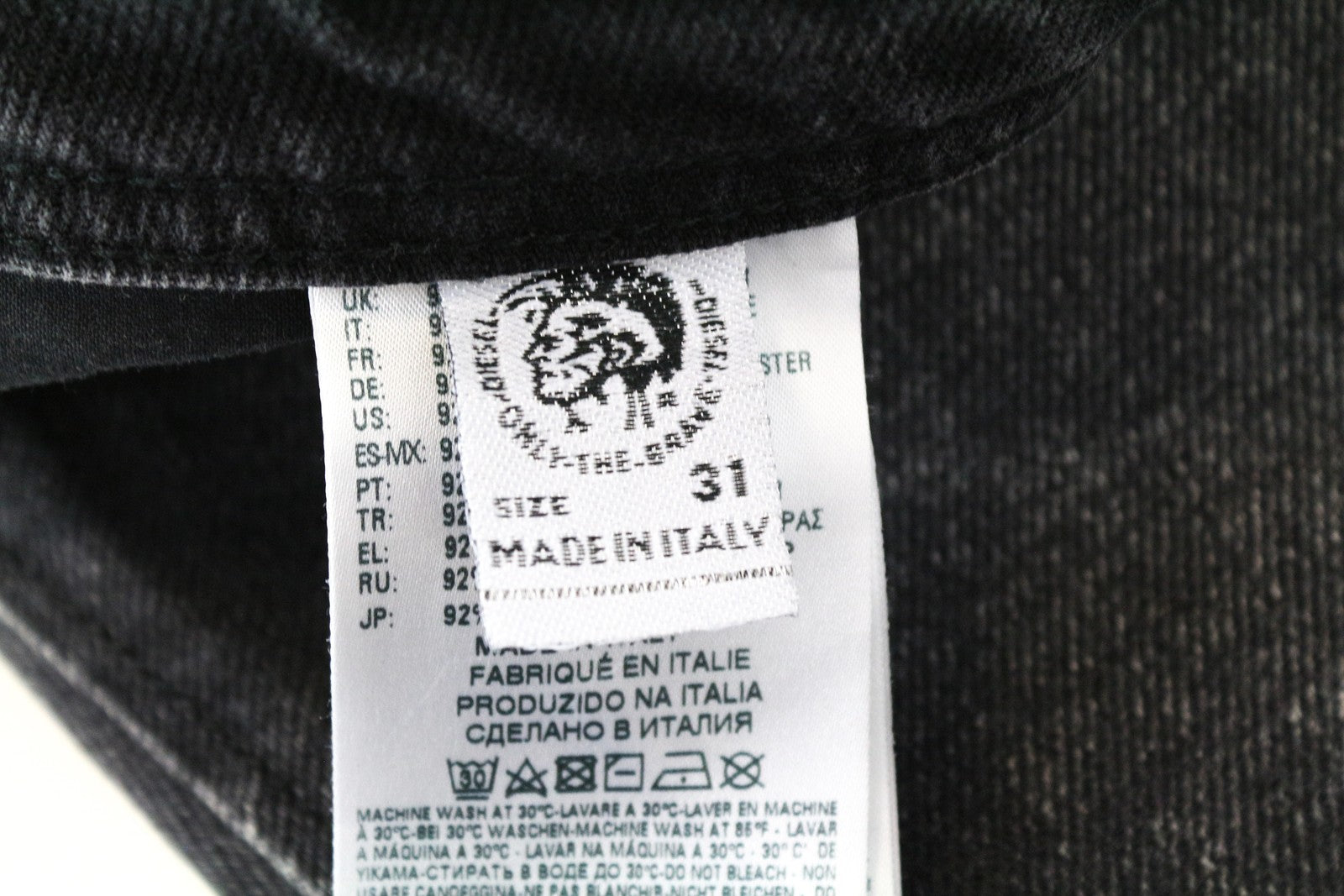 DIESEL Deepzip 084WQ Men's Slim Carrot Jeans W31 L32 Washed Grey Cotton Stretch