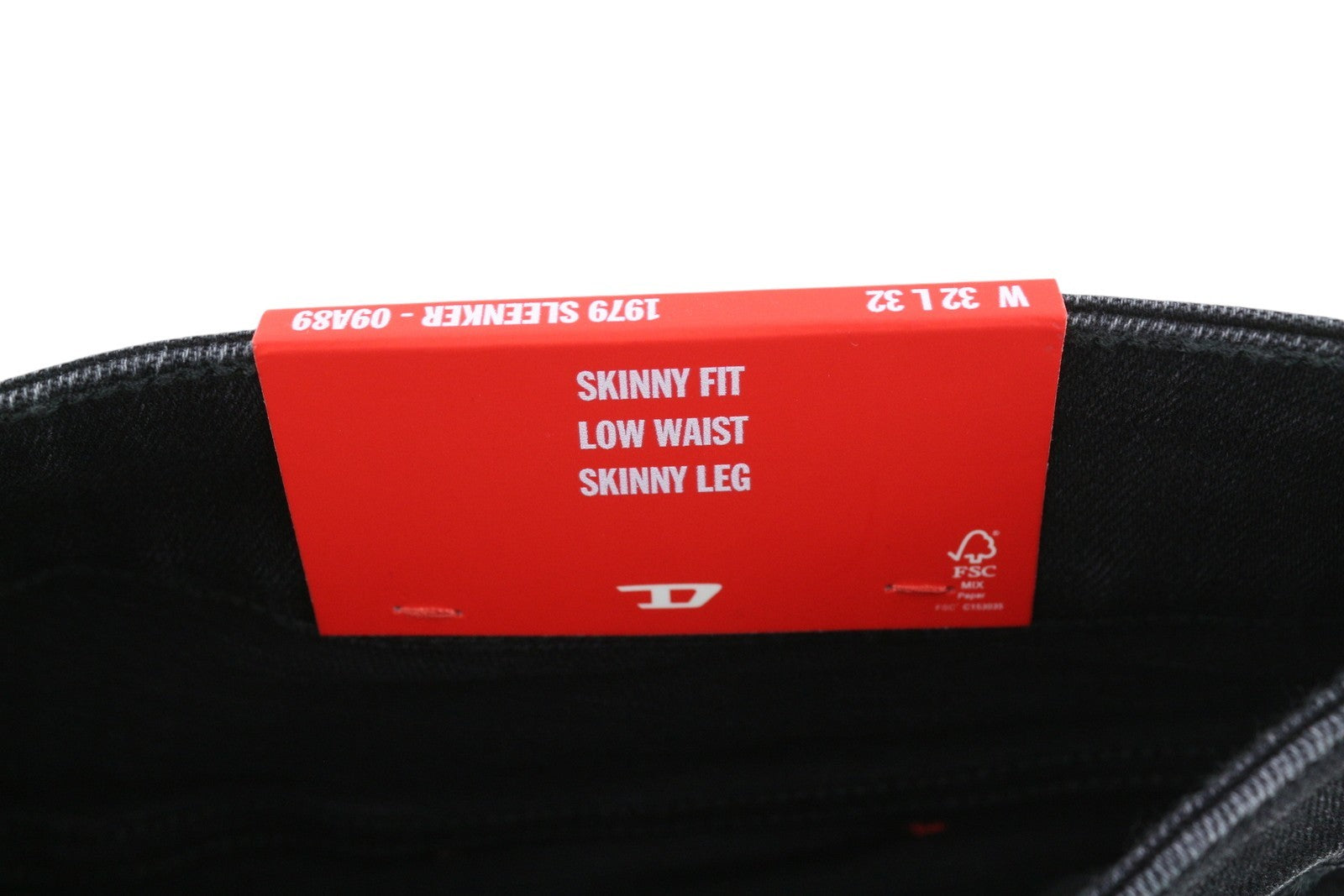 DIESEL 1979 Sleenker 09A89 Men Jeans W32/L32 Skinny Distress Black RRP€275