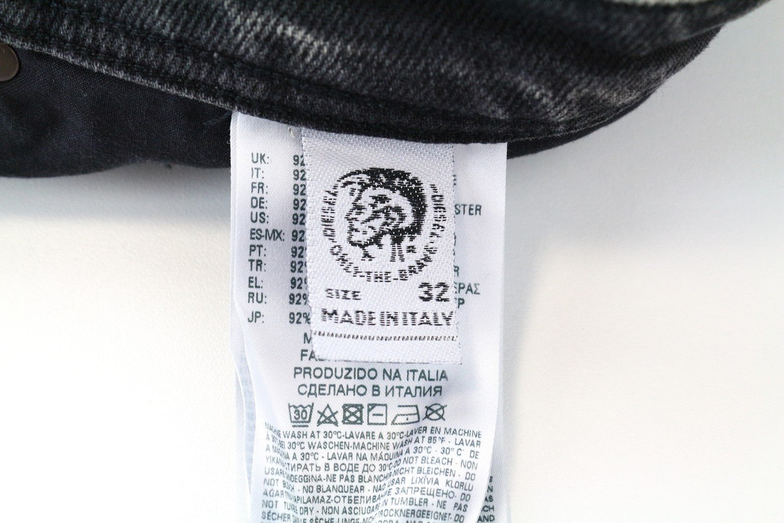 DIESEL Deepzip 084WQ Grey Slim Carrot Fit W32 L32 Jeans Cotton Stretch for Men's