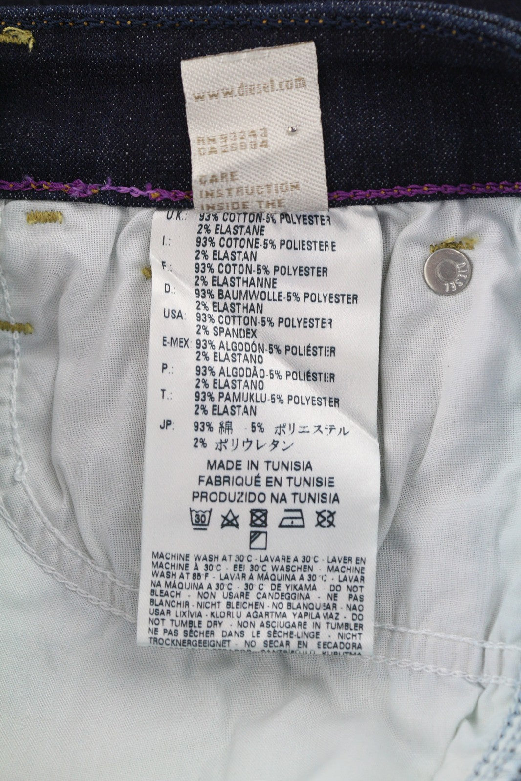 DIESEL Skinzee 0813C Women Jeans W26/L34 Super Slim Skinny Dark Blue Stretchy