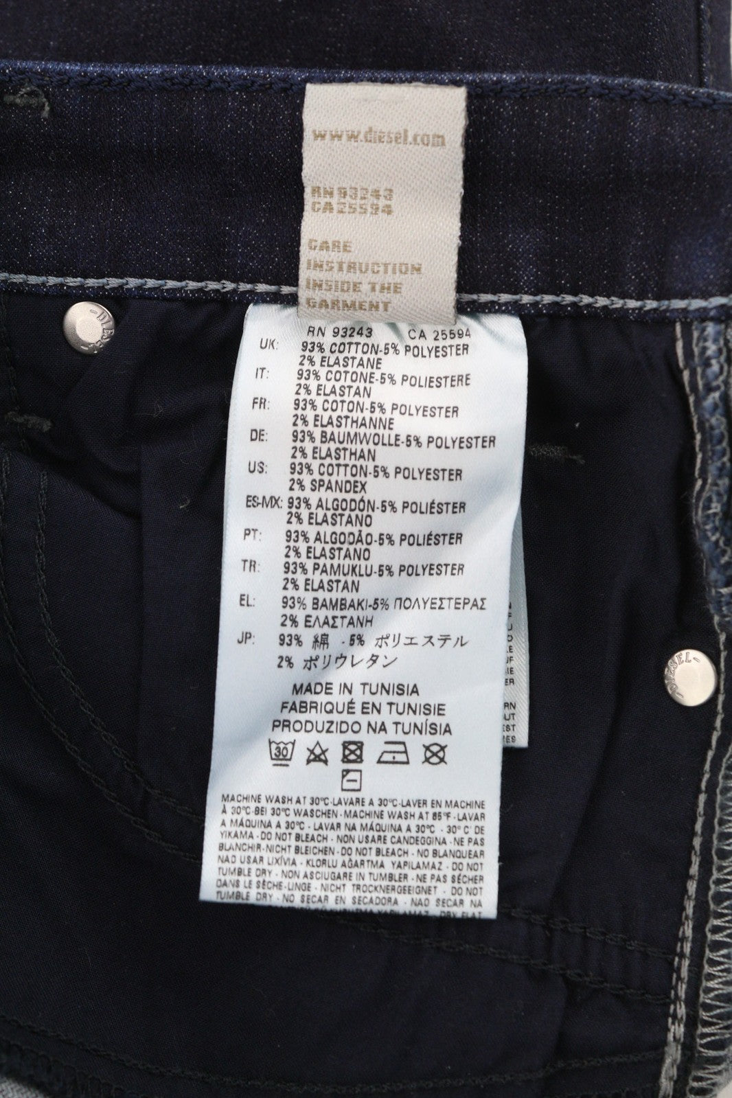 DIESEL Skinzee-High 0813C Women Jeans W25/L30 Super Slim Skinny Blue Stretch