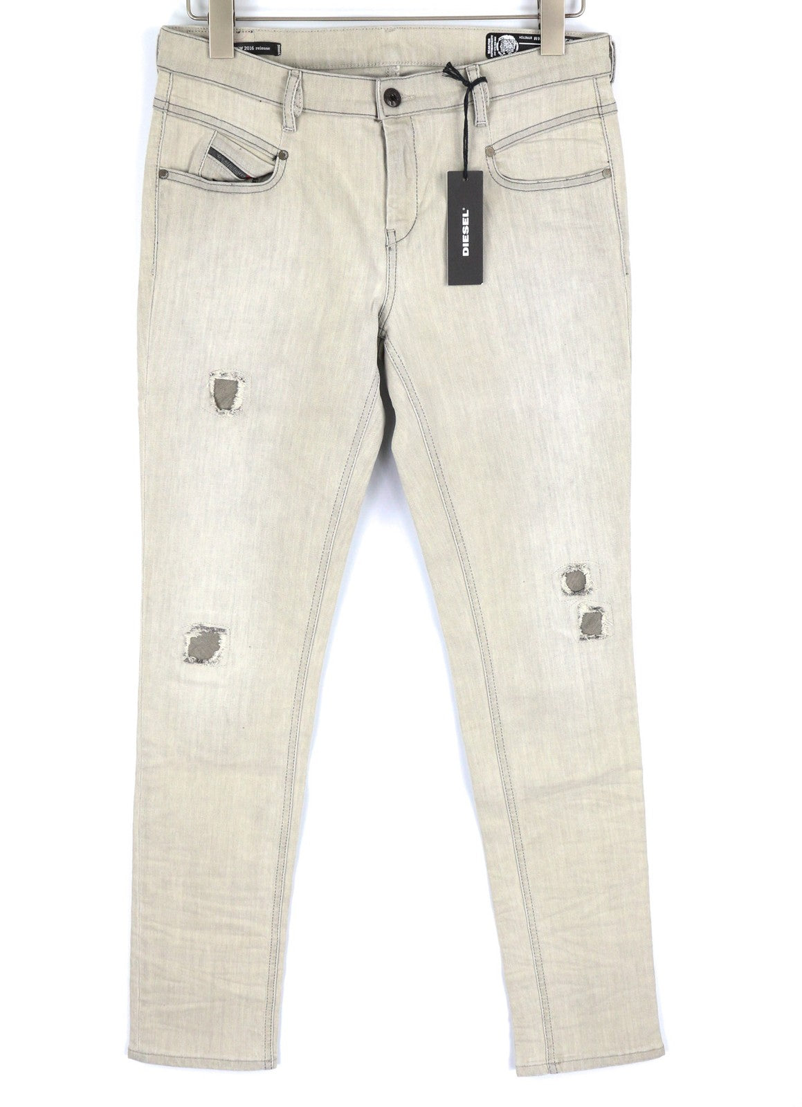 DIESEL D.N.A Belthy 0676M Women Jeans W28/L32 Slim Straight Grey Stretch RRP€180