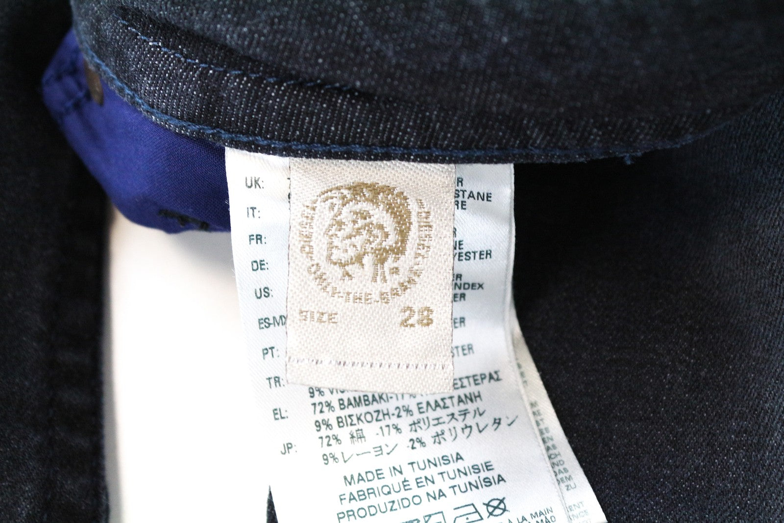 DIESEL Akee 0683Q W28 L30 Men's Blue Tapered Jeans Cotton Stretch Distressed