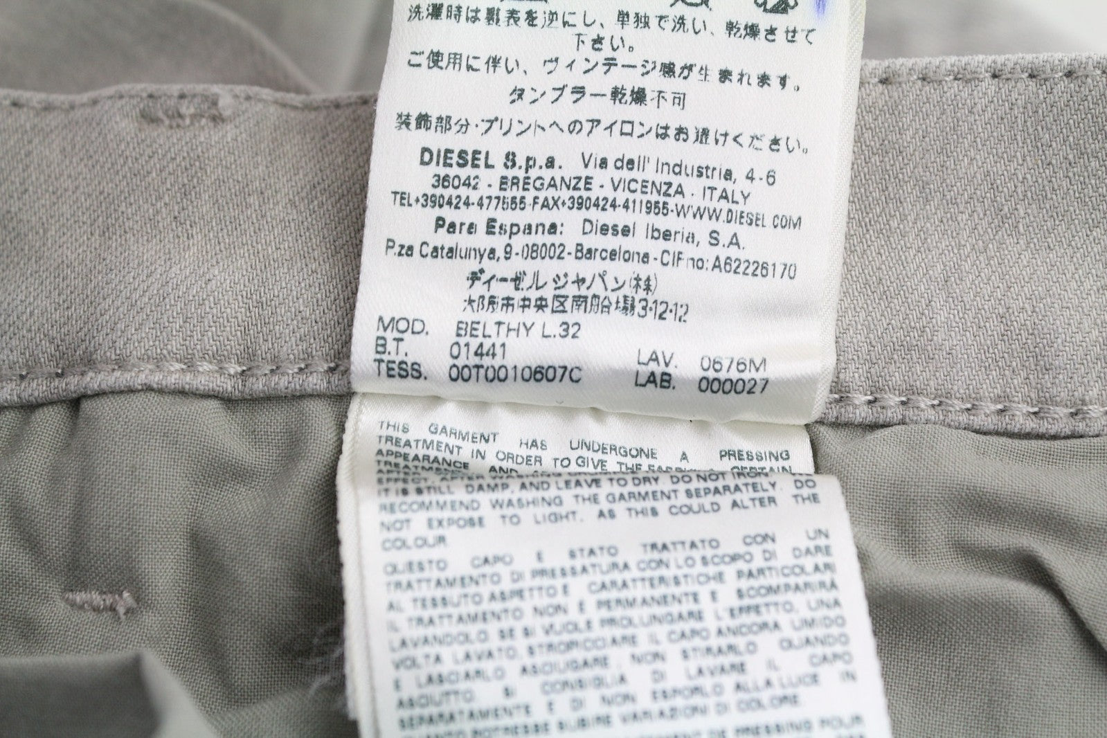 DIESEL D.N.A Belthy 0676M Women Jeans W28/L32 Slim Straight Grey Stretch RRP€180