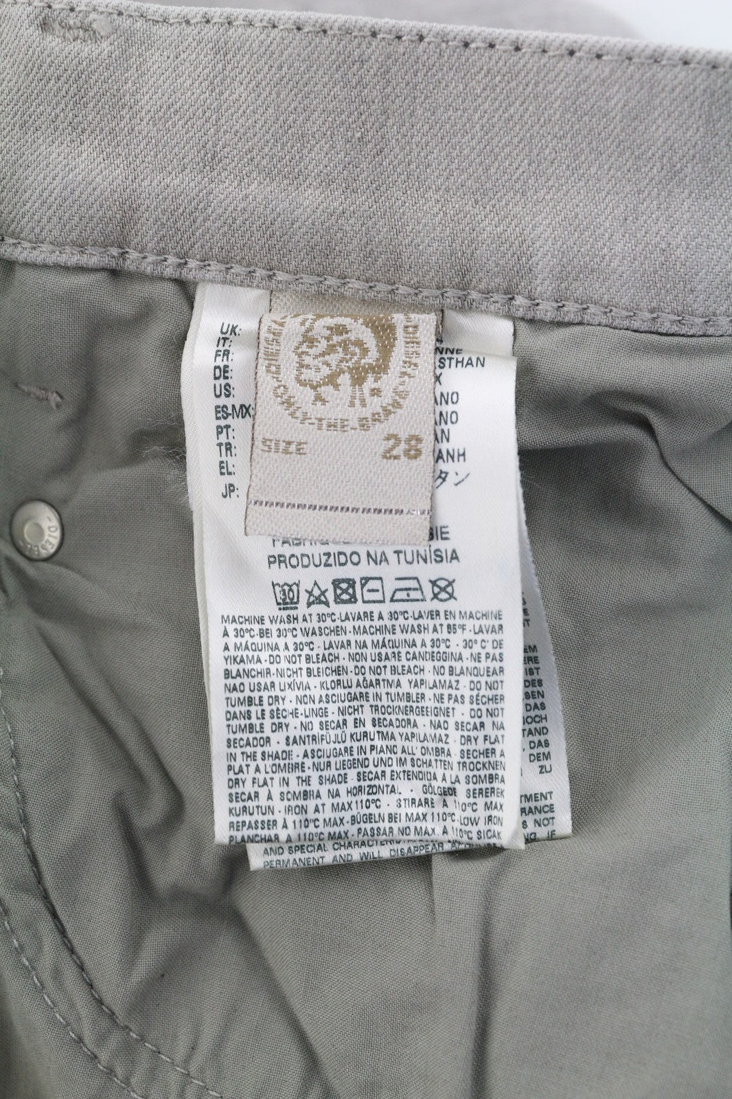 DIESEL D.N.A Belthy 0676M Women Jeans W28/L32 Slim Straight Grey Stretch RRP€180