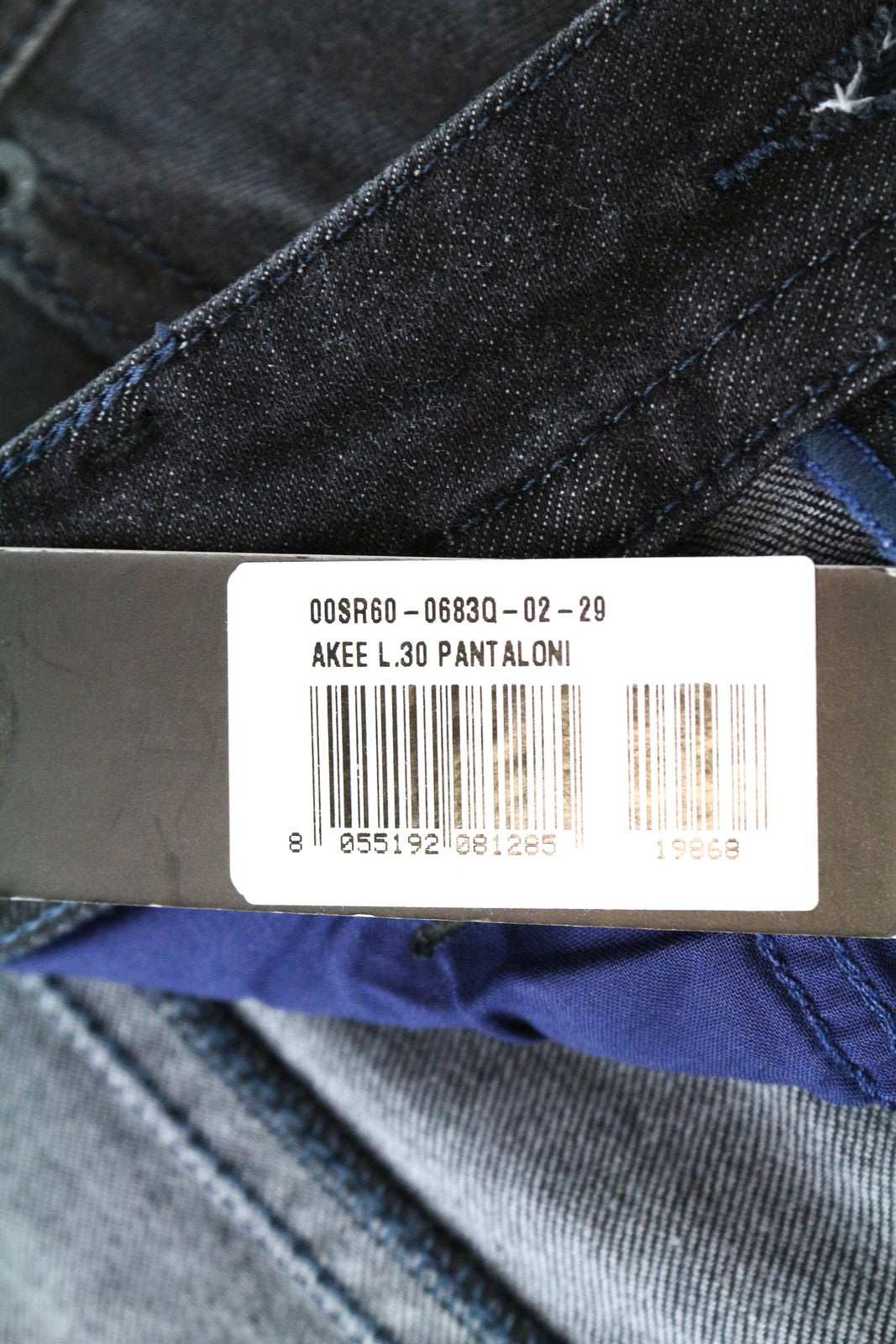 DIESEL Akee 0683Q Slim Fit Tapered Men's Jeans W29 L30 Stretch Cotton Blue