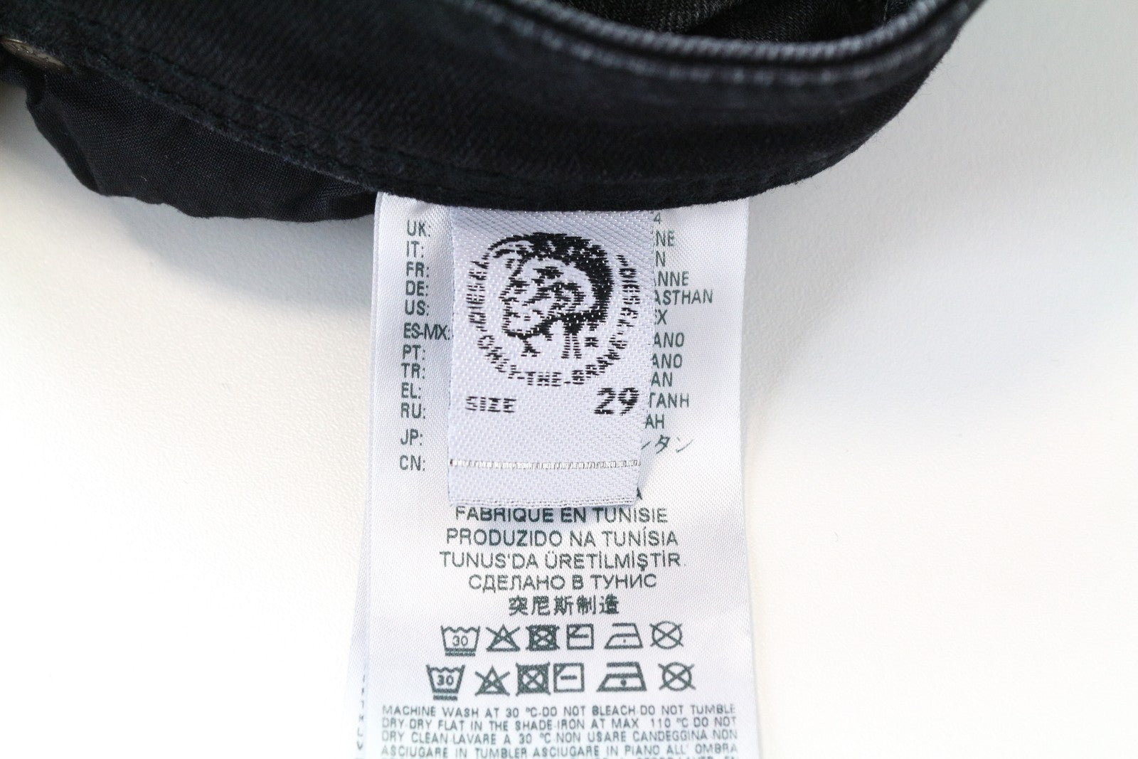 DIESEL Troxer R6T80 W29 L32 Men's Jeans Slim Skinny Black Cotton Stretch Fit