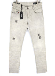 DIESEL D.N.A. Belthy 0676M Women Jeans W27/L32 Slim Straight Fit Grey RRP€180