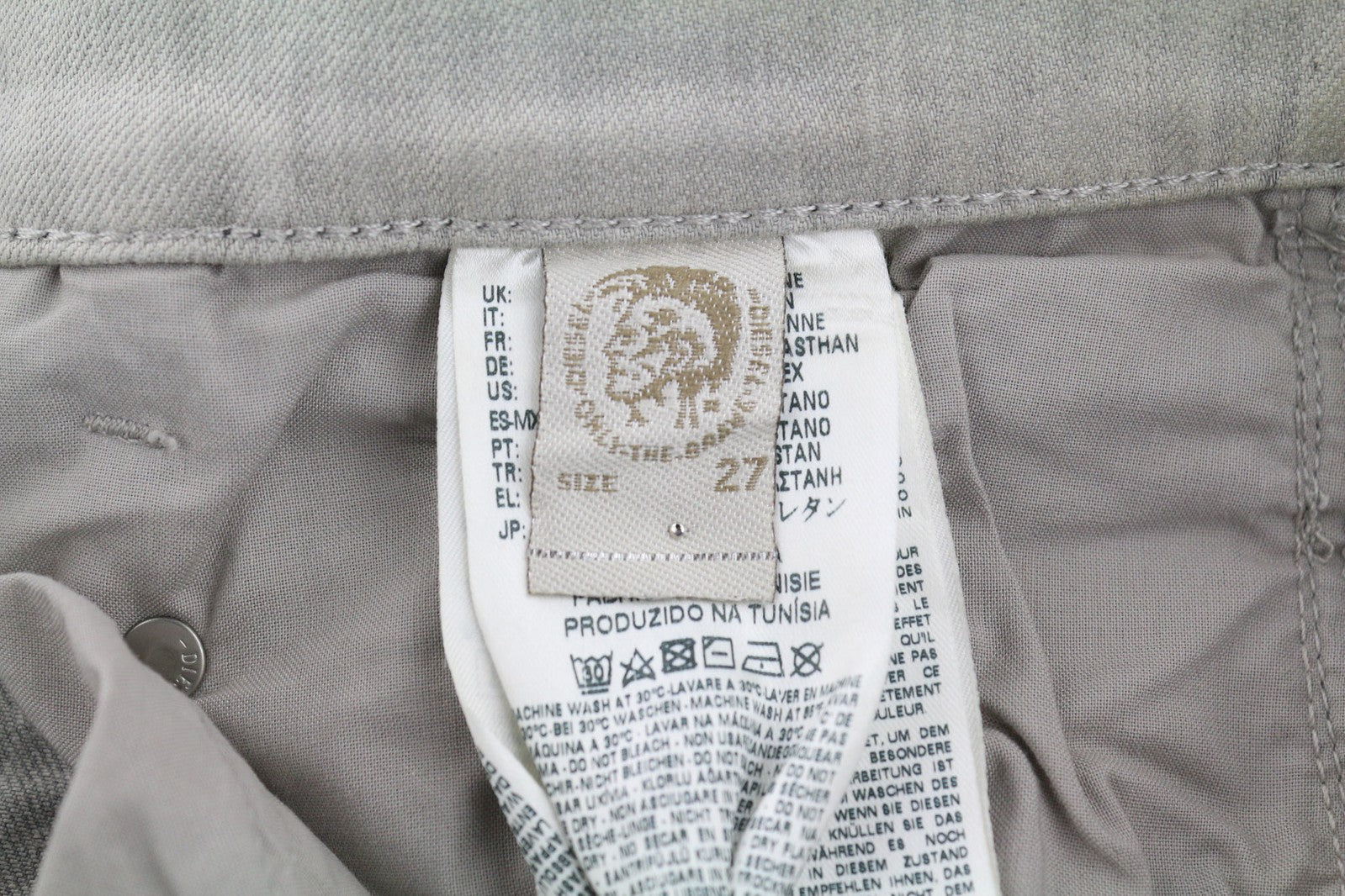 DIESEL D.N.A. Belthy 0676M Women Jeans W27/L32 Slim Straight Fit Grey RRP€180