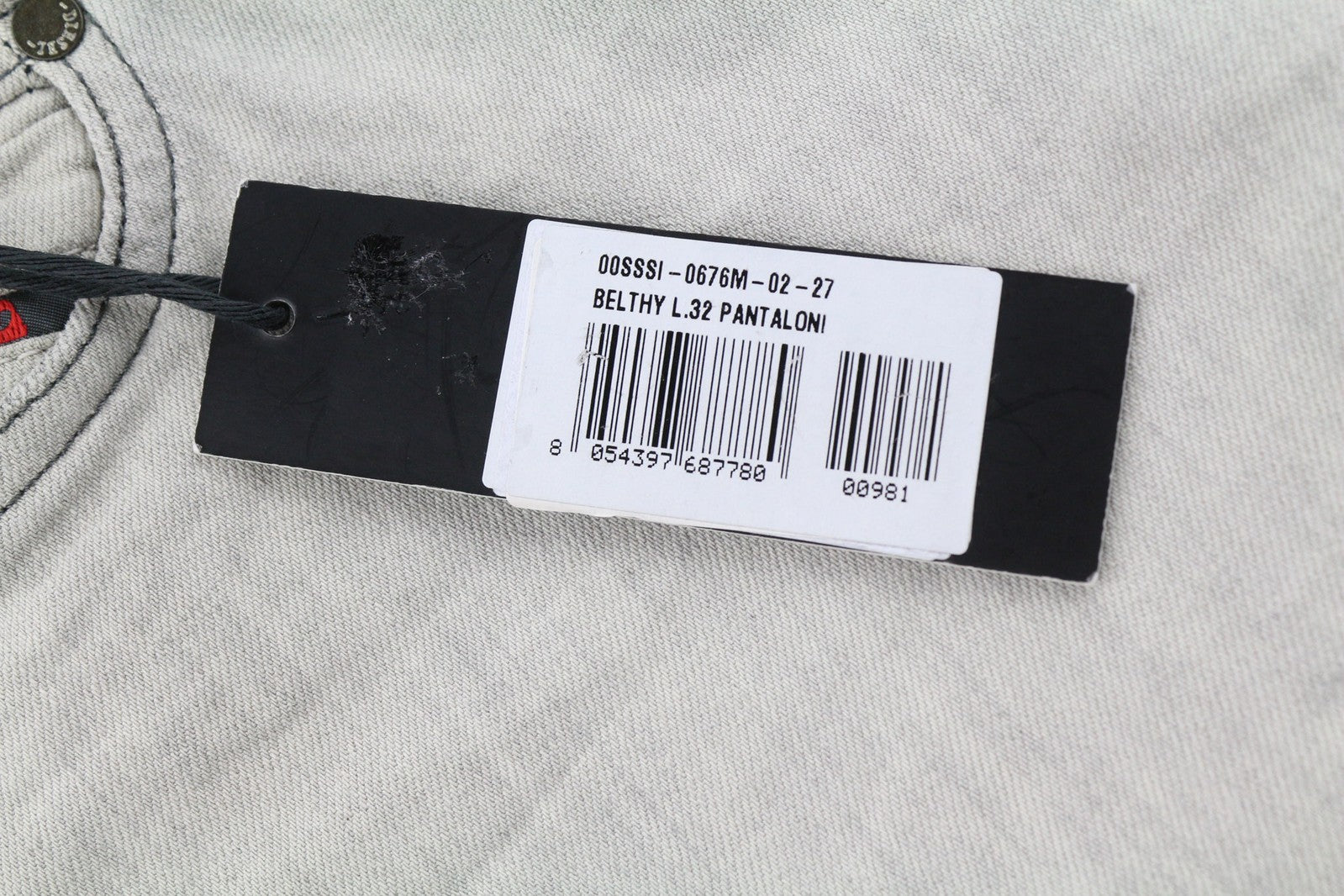 DIESEL D.N.A Belthy 0676M Women Jeans W27/L32 Slim Straight Grey Stretch RRP€180