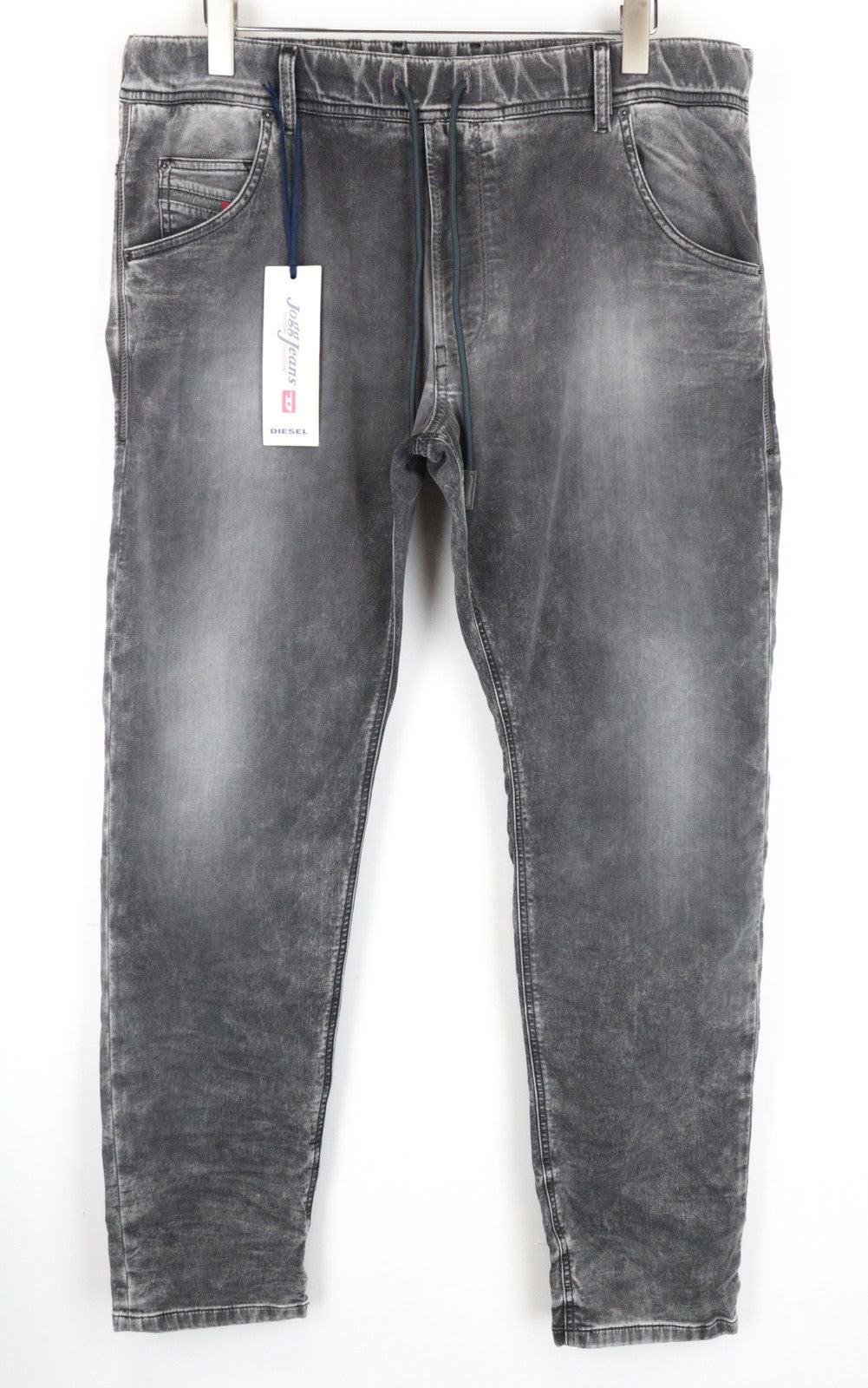 DIESEL Krooley-NE 0855B Men's Jogg Grey Sweatpants W38 Slim Carrot Stretch Fit