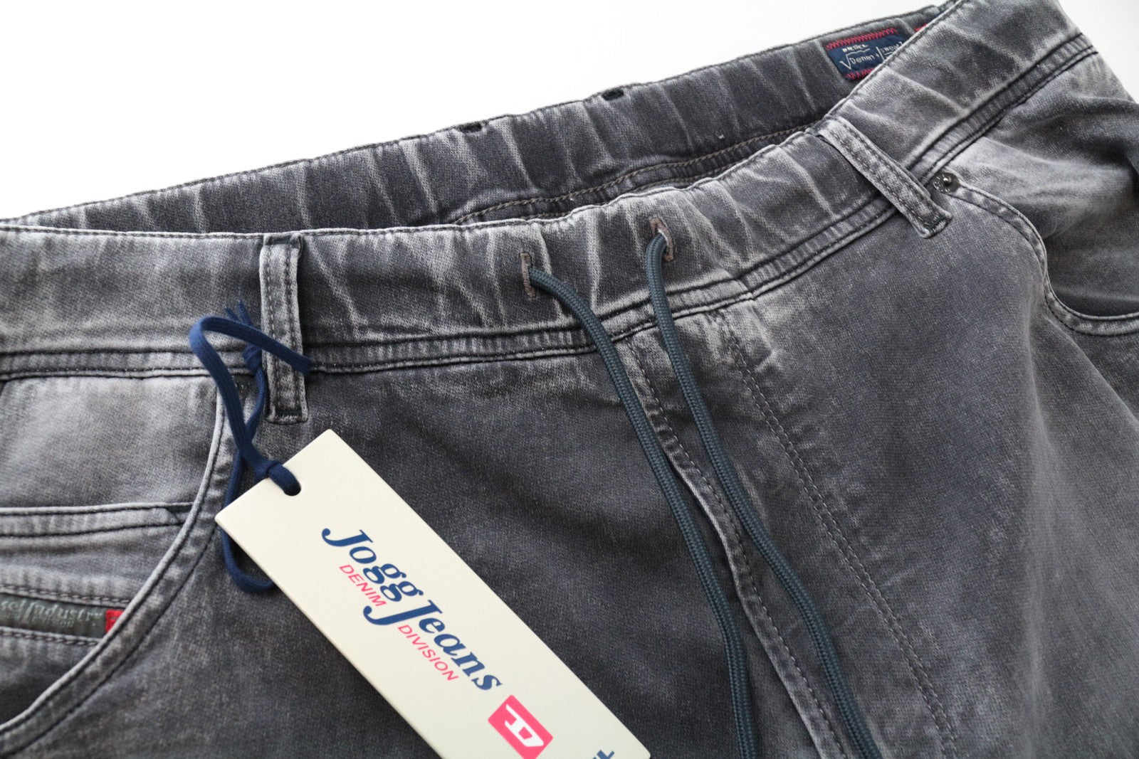 DIESEL Krooley-NE 0855B Men's Jogg Grey Sweatpants W38 Slim Carrot Stretch Fit