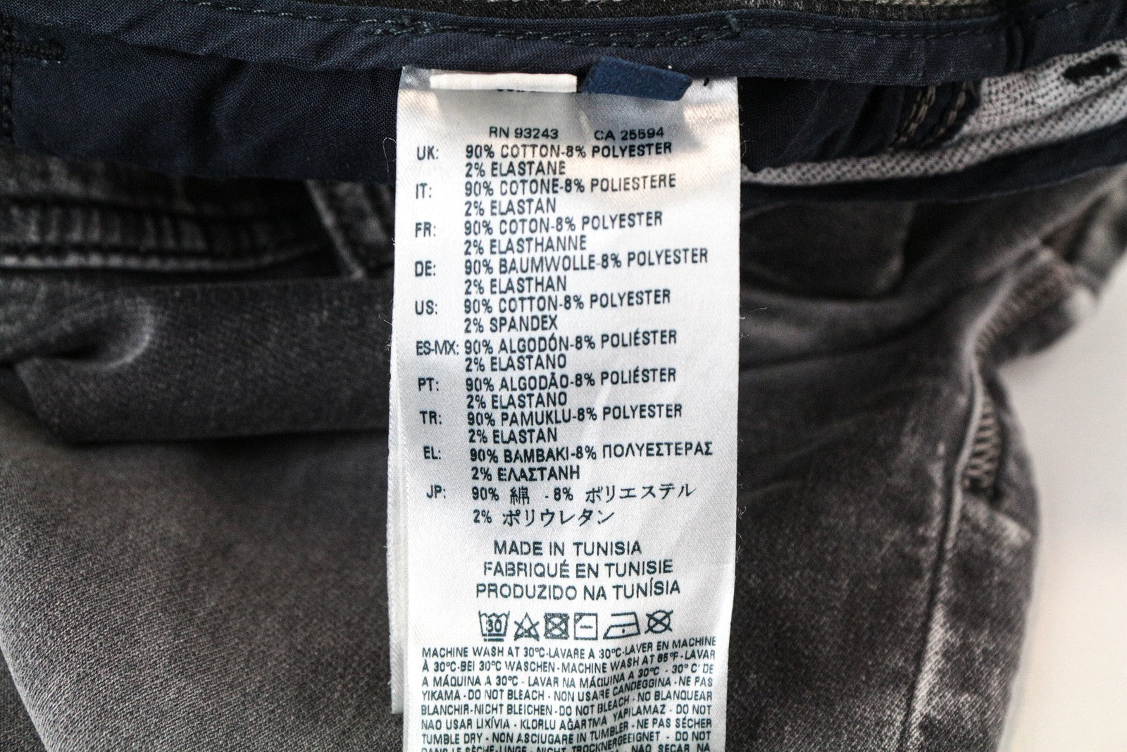 DIESEL Krooley-NE 0855B Men's Jogg Grey Sweatpants W38 Slim Carrot Stretch Fit