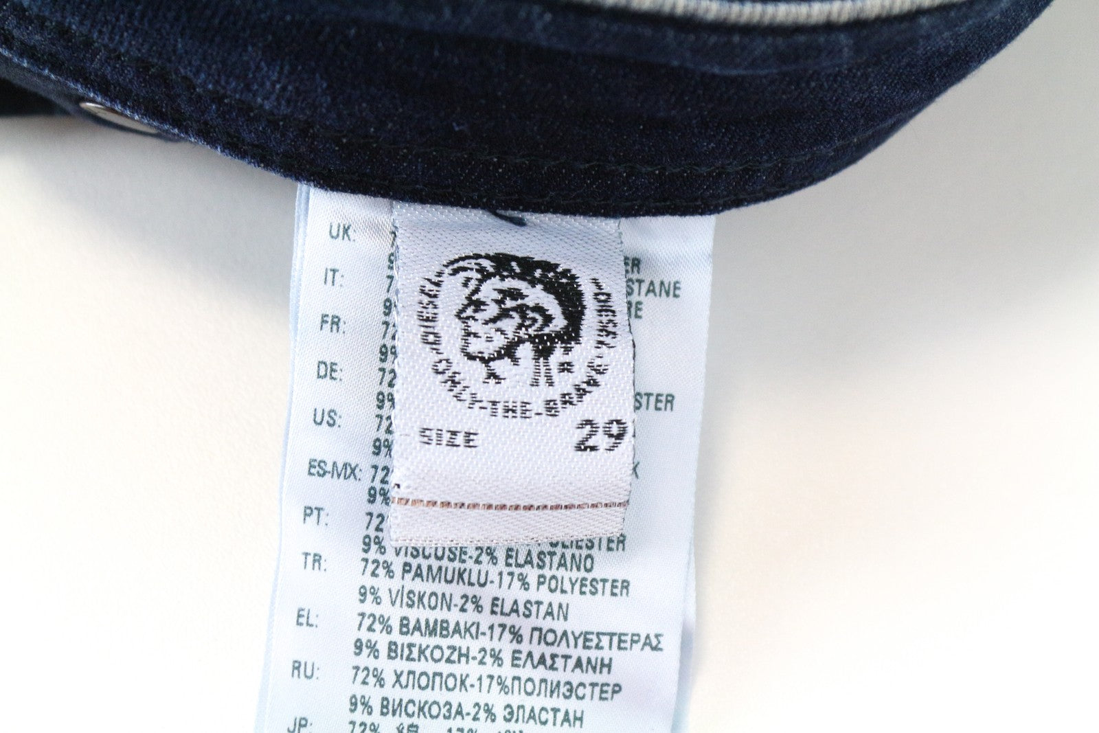 DIESEL Krayver R78U6 Slim Carrot Jeans W29 L32 Blue Stretch Denim for Men's