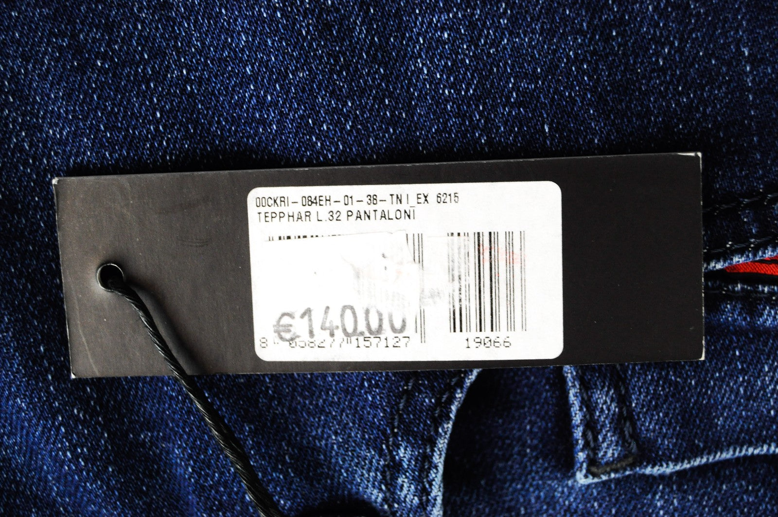 DIESEL Tepphar 084EH Mens Jeans W38/L32 Slim Carrot  Blue Cotton Stretchy