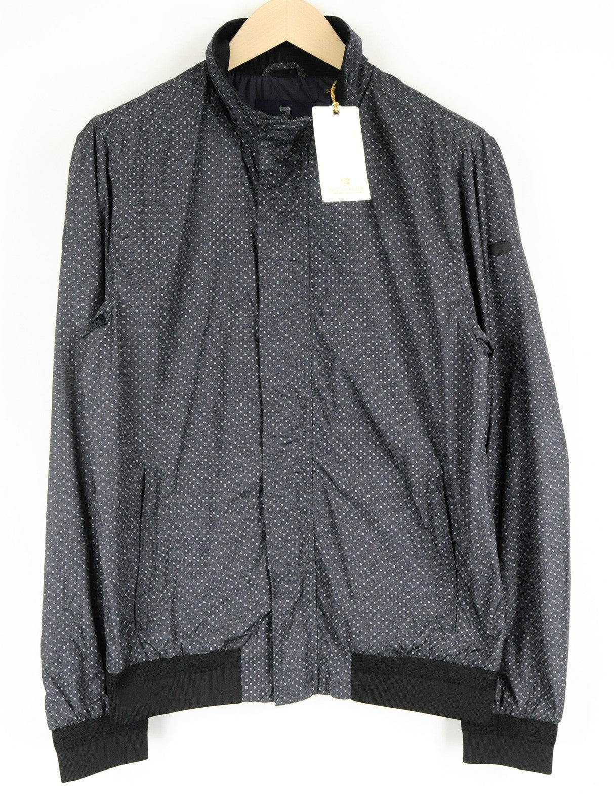 SCOTCH & SODA Men's Jacket L Grey Lightweight Zip Short High Neck Style