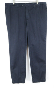 HACKETT Sanderson Men's Trousers UK44L Navy Chino Low Waist Stretch Fit