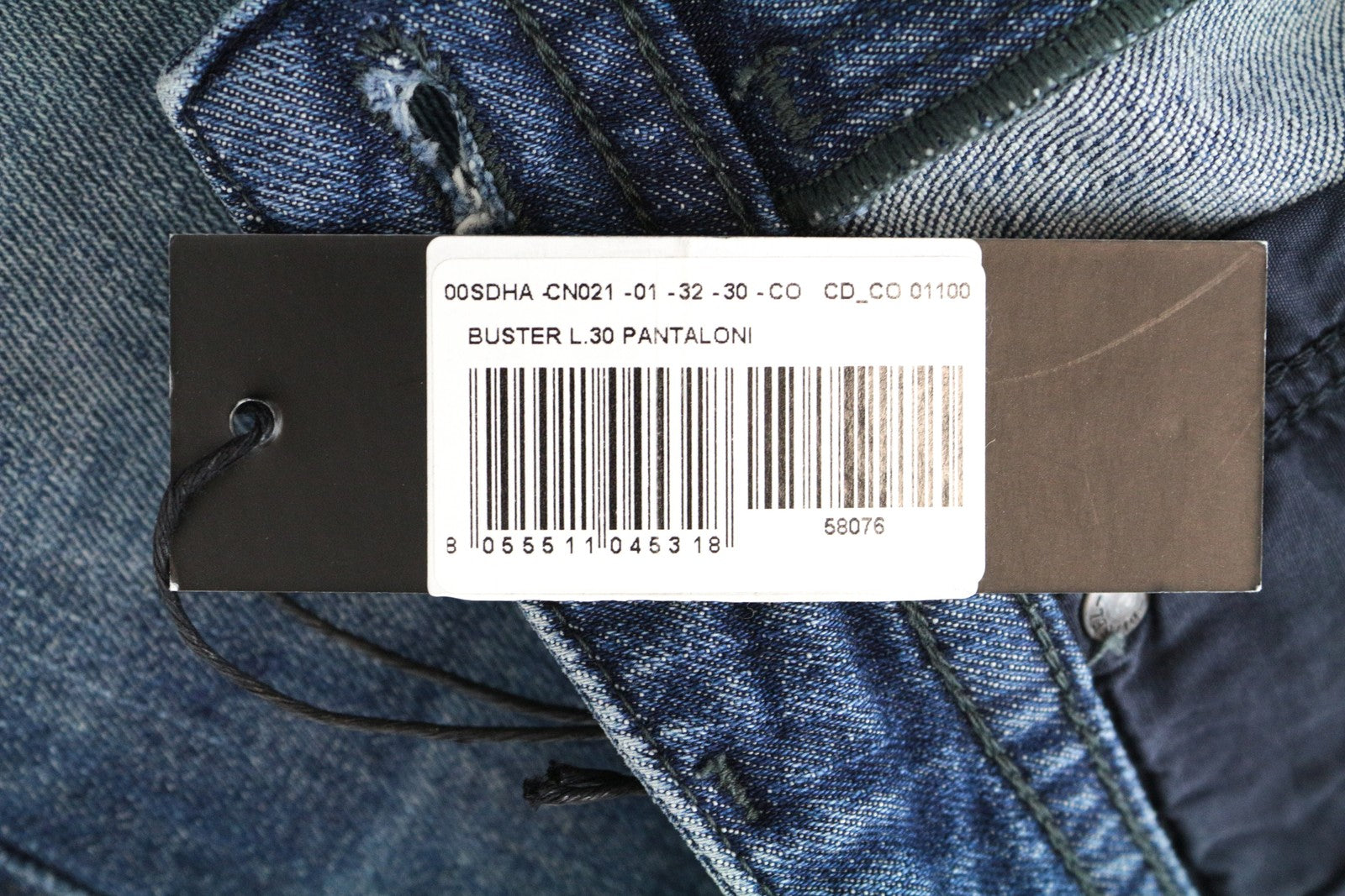 DIESEL Buster CN021 Men's Jeans W32/L20 Blue Stretch Clean Finish Tapered Fit