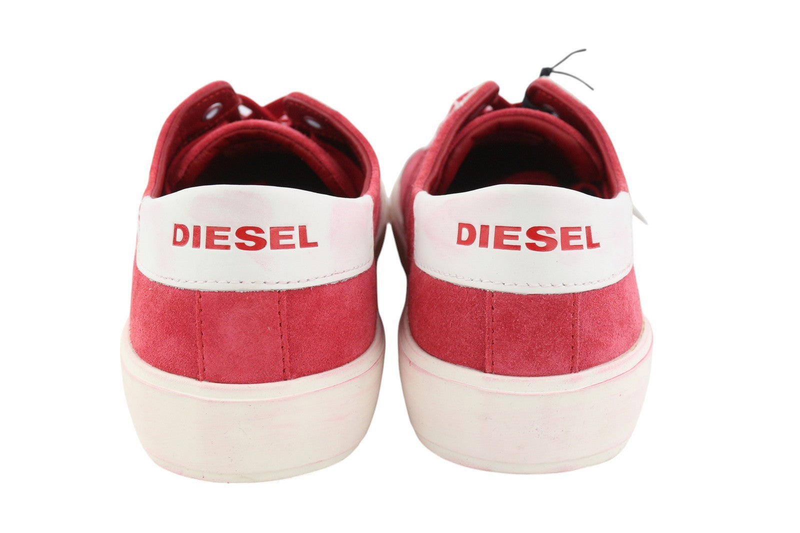 DIESEL S-Mydori LC Men Sneakers EU43 Red Suede Leather Almond Toe Low RRP€200