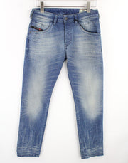 DIESEL D-Bazer 0090D Men's Jeans W28/L30 Tapered Blue Stretch Cotton Urban