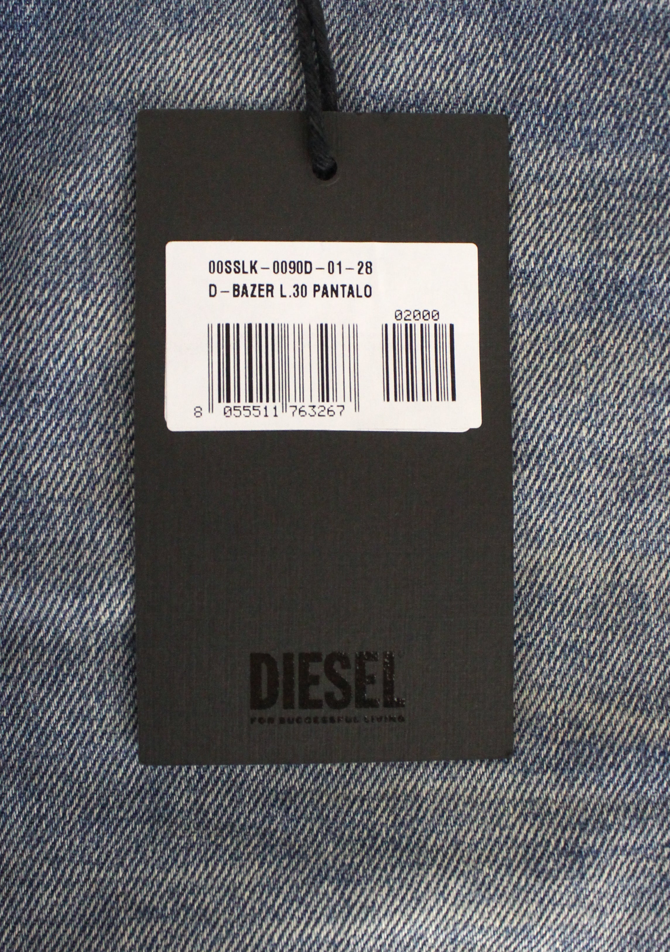 DIESEL D-Bazer 0090D Men's Jeans W28/L30 Tapered Blue Stretch Cotton Urban