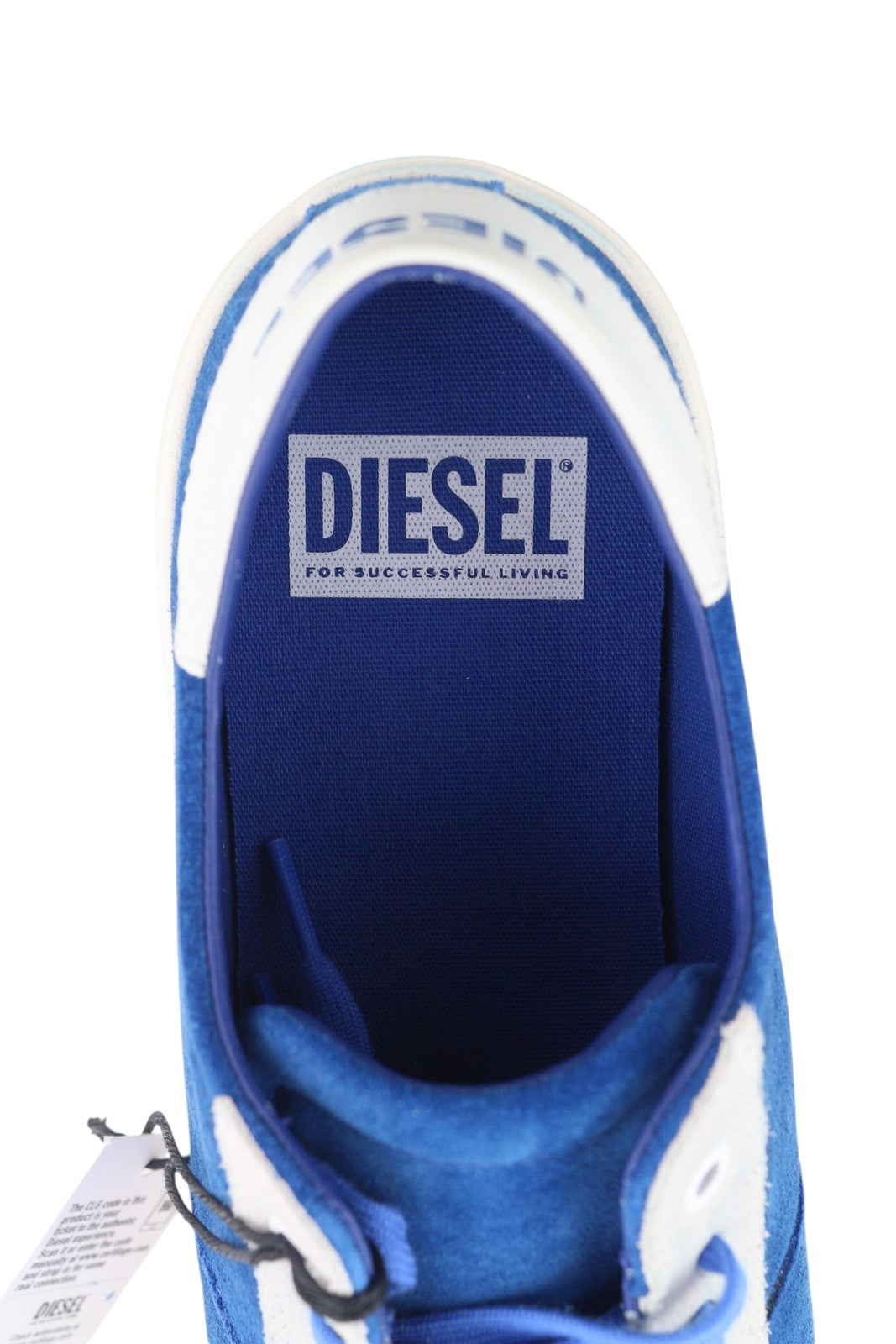 DIESEL S-Mydori LC Men Sneakers EU42 Blue Suede Leather RRP€200 Low Top Laced