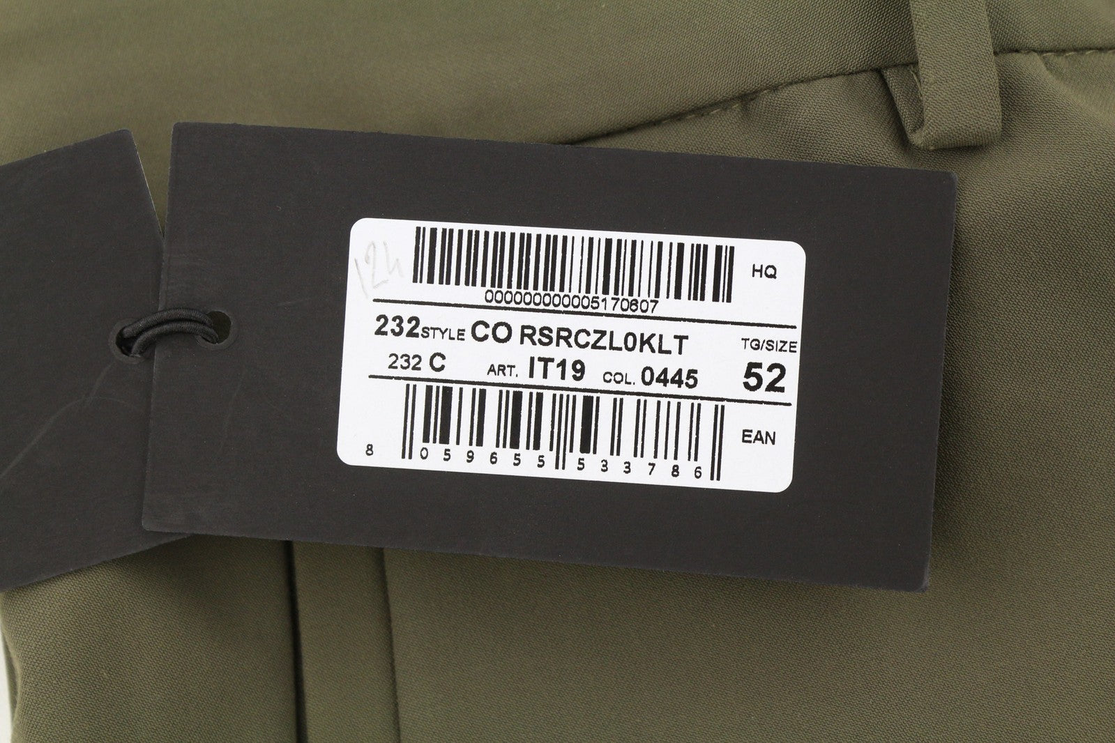 PT TORINO Gamma Mens Trousers 52 Khaki Stretchy Zipper Pockets Slim Cargo