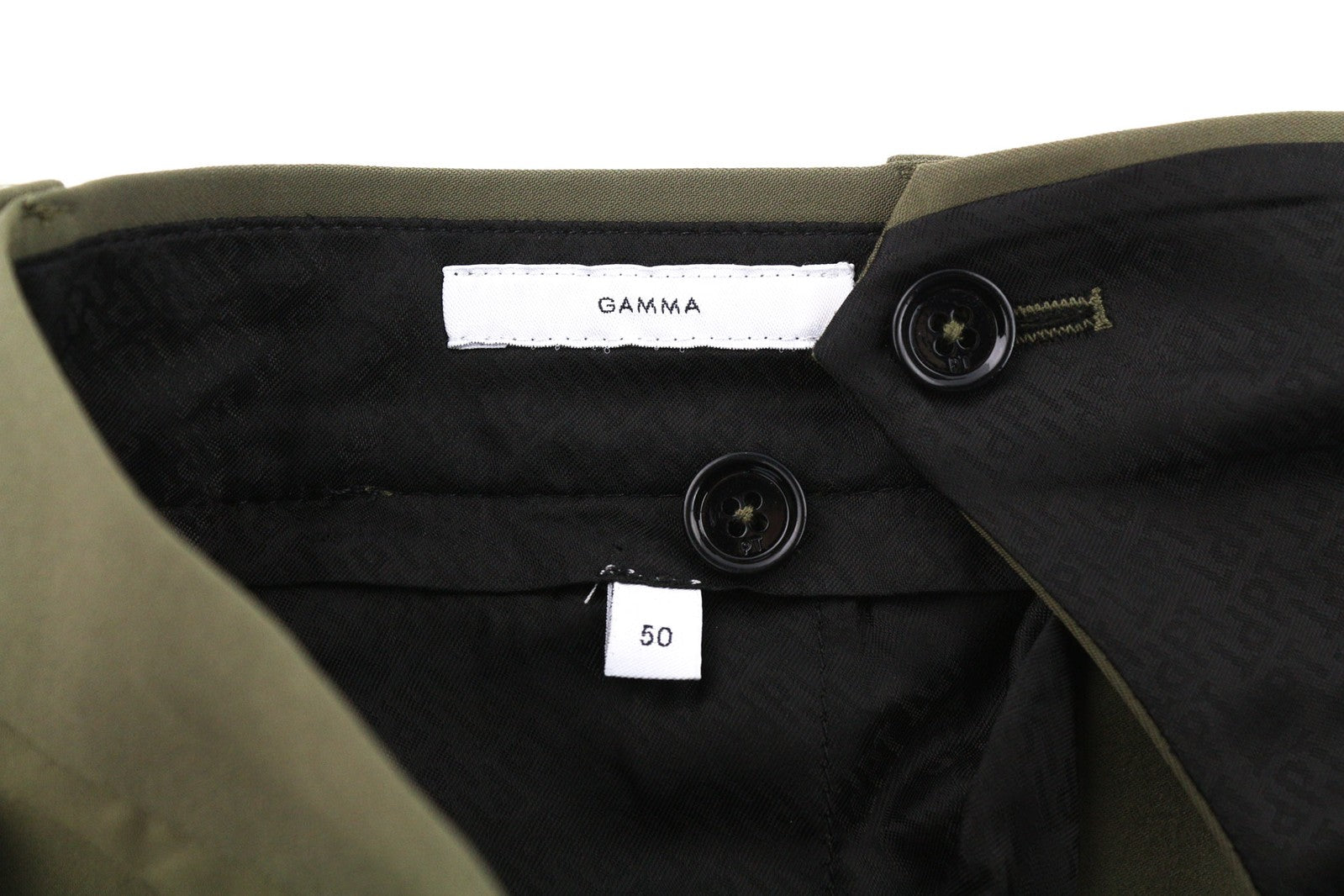 PT TORINO Gamma Mens Trousers 50 Khaki Stretchy Zipper Pockets Slim Cargo