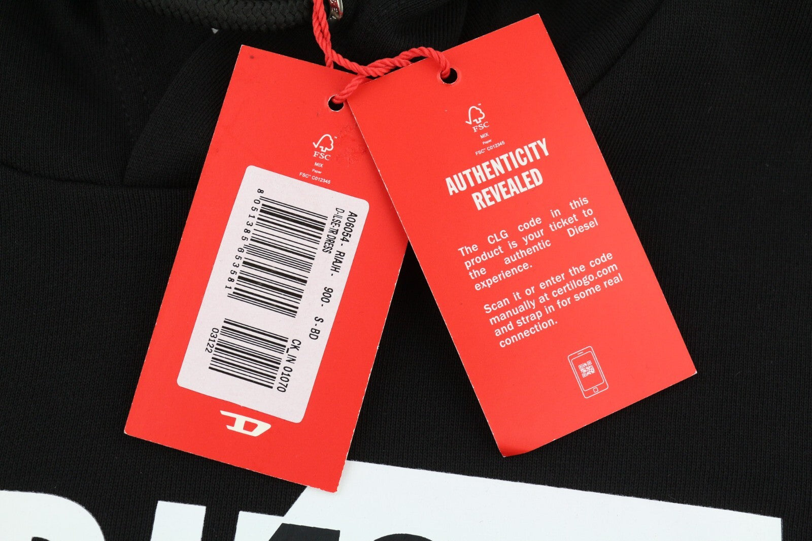 DIESEL D-Ilse TR Womens Dress S Black Long Sleeve Hooded Front Back RRP€160