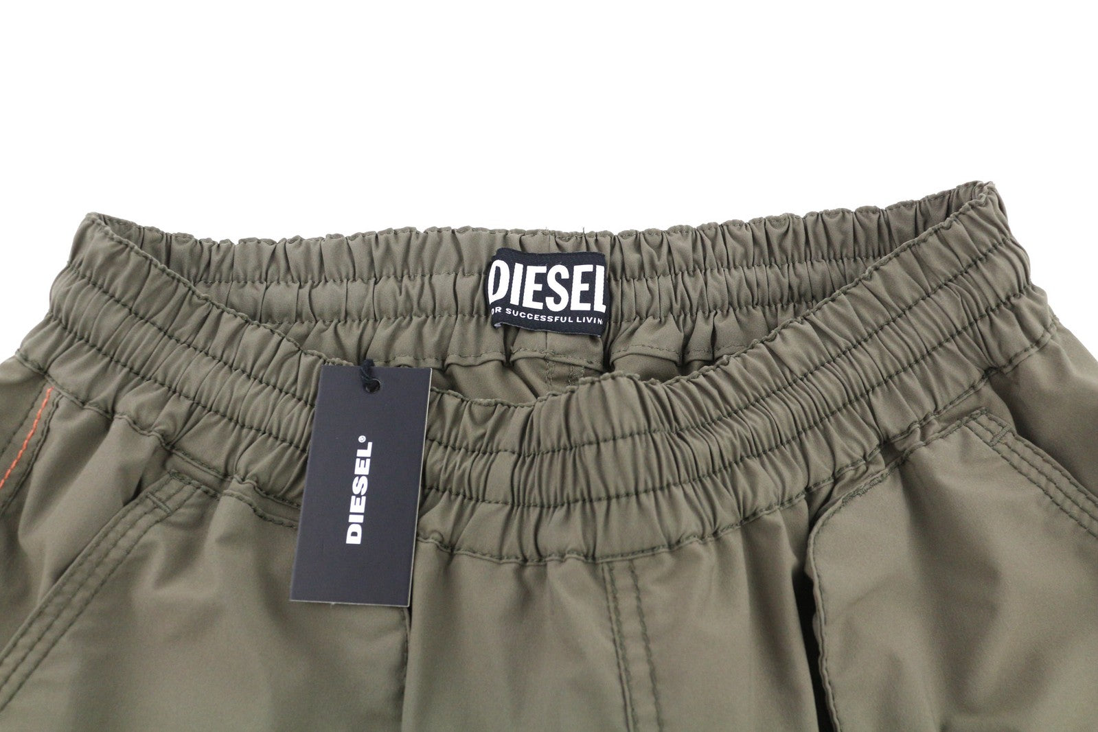 DIESEL P-Troppery Women Trousers S Capri Cargo Patch Pockets Green RRP€195