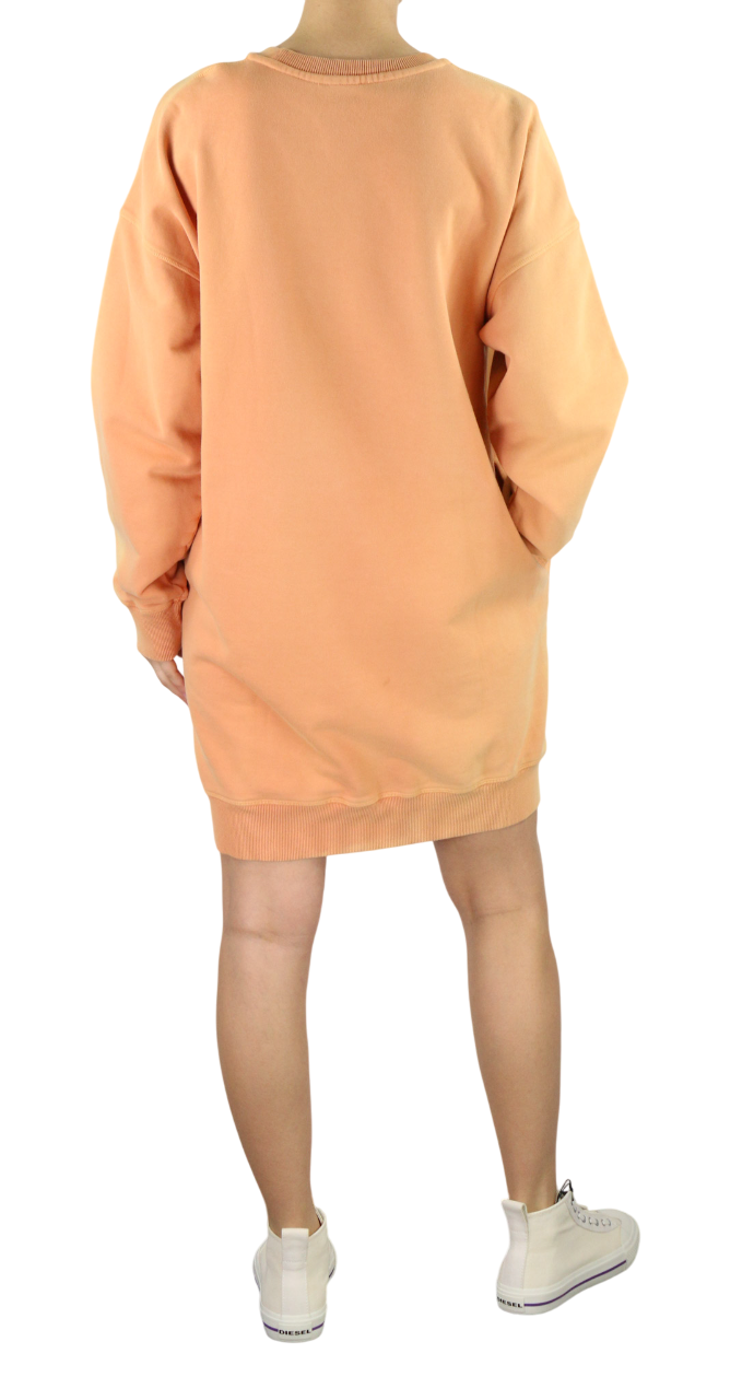 DIESEL D-Robbie-Ind Womens Dress XS Long Sleeves Crew Collar Front Mini