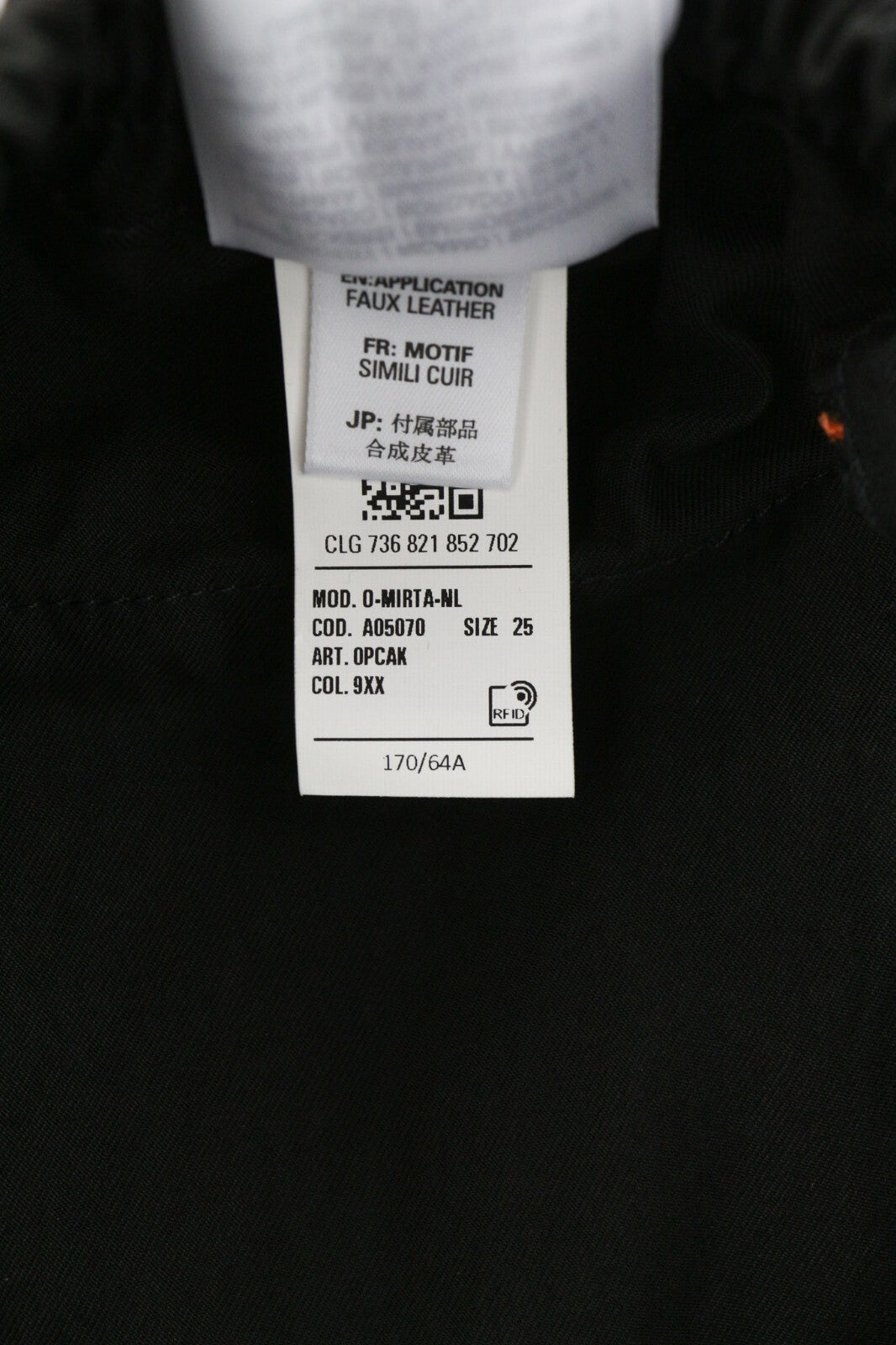 DIESEL O-Mirta-NL Womens Skirt W25 Black Elastic Waist Patch Pockets Zip RRP€275