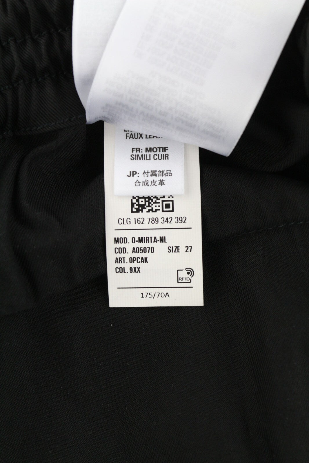 DIESEL O-Mirta-NL Womens Skirt W27 Black Elastic Waist Patch Pockets Zip RRP275